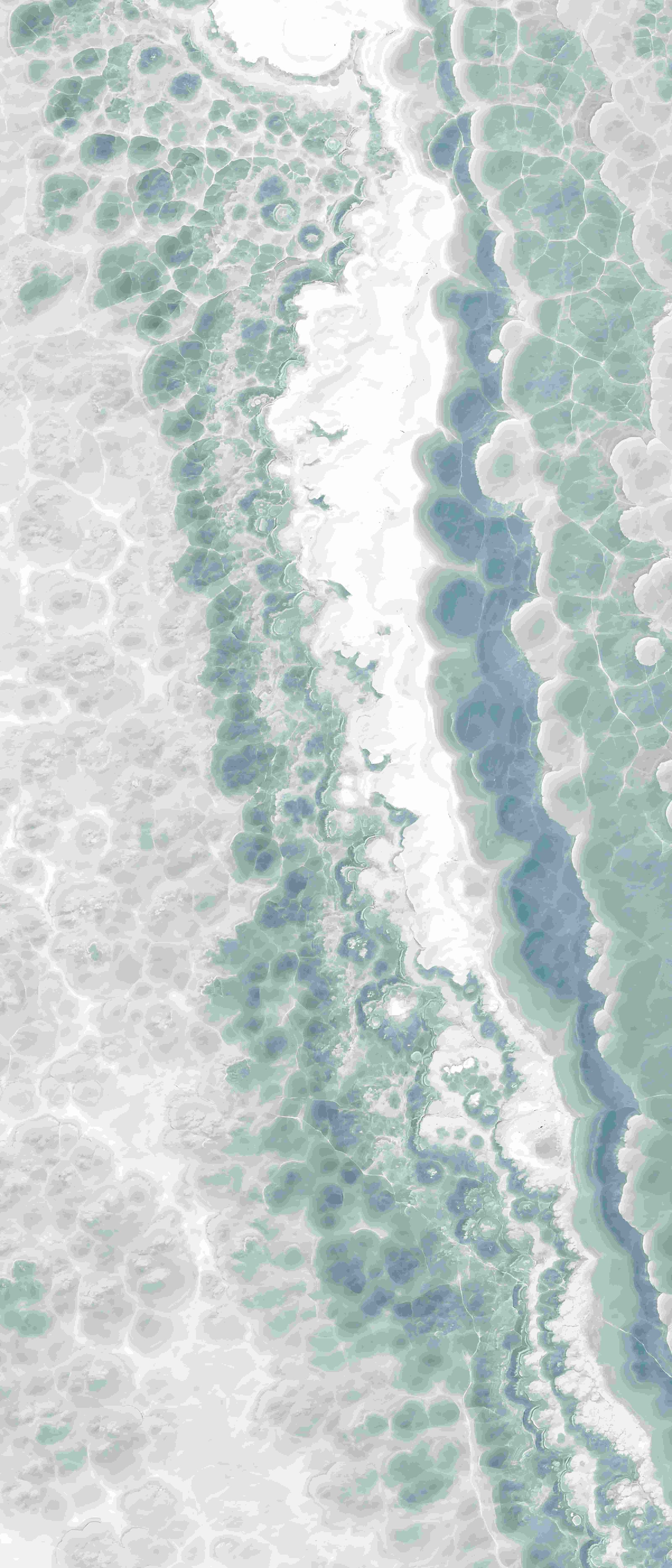 Cellular Blue Green Natural Onyx Stone