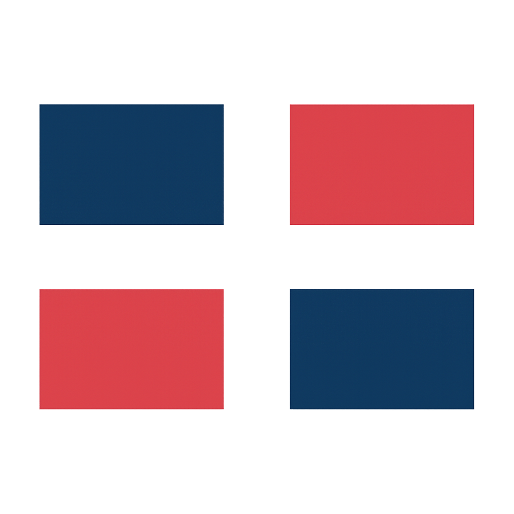 Civil Flag of Dominican Republic transparent background