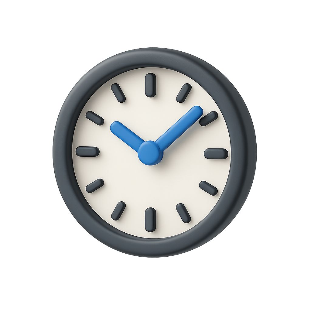 Classic 3D Wall Clock Time Schedule