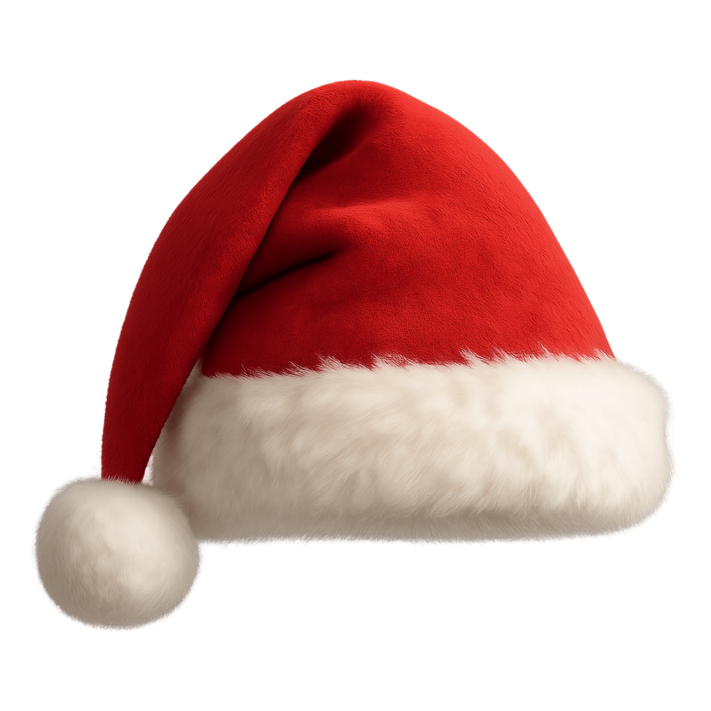 Classic Red and White Santa Hat