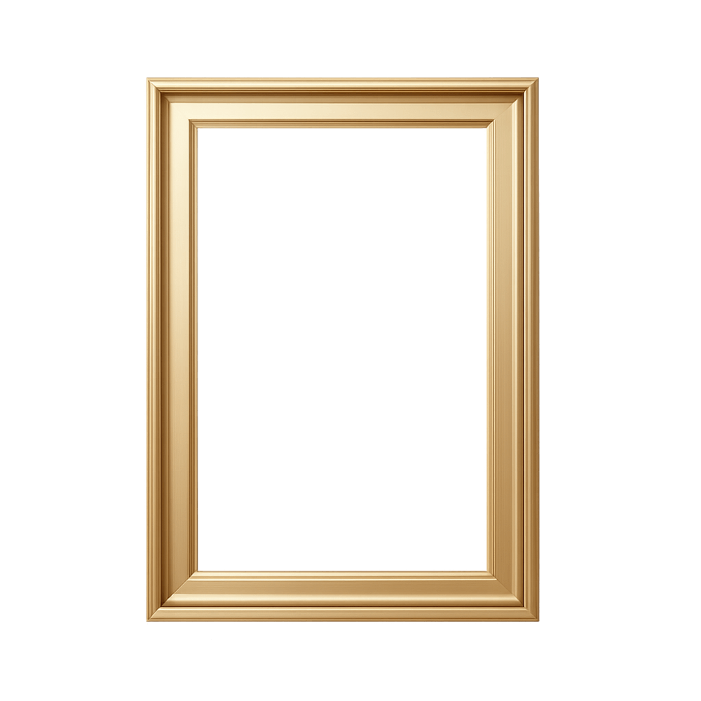 Classic Vertical Golden Portrait Picture Frame