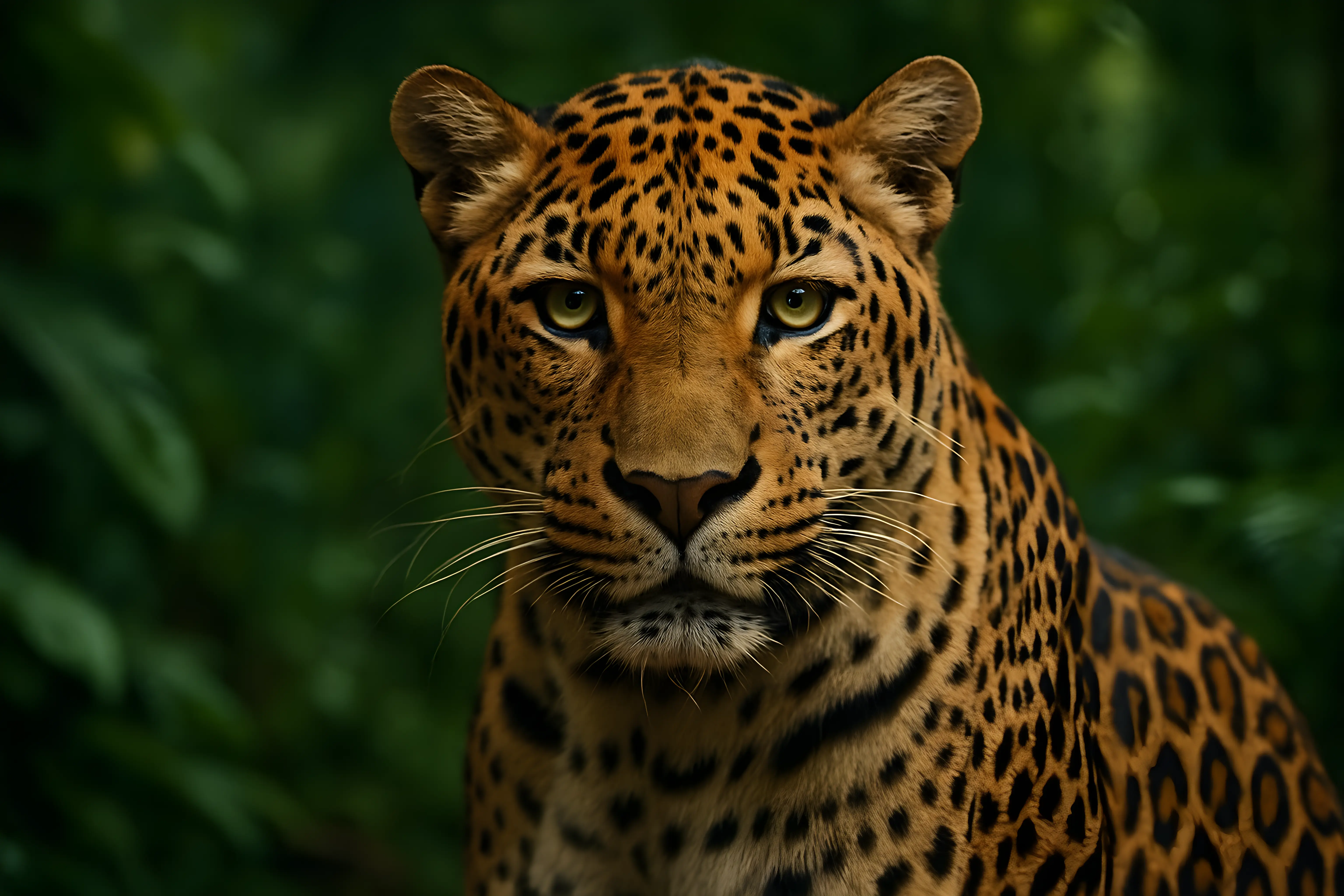 Close-Up of a Leopard in a Serengeti Jungle Setting
