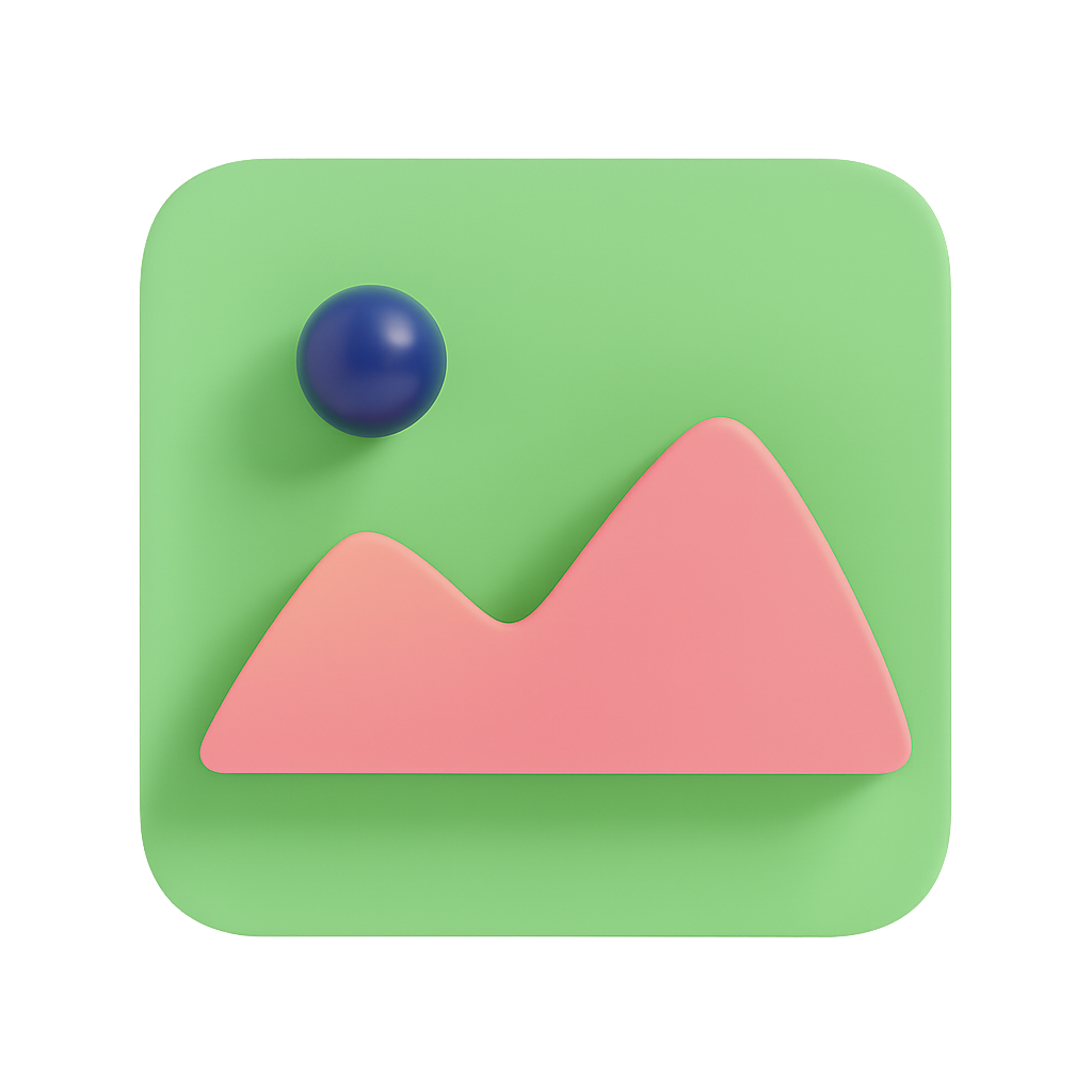 Colorful 3D Abstract Icon With Playful Design on Transparent Background