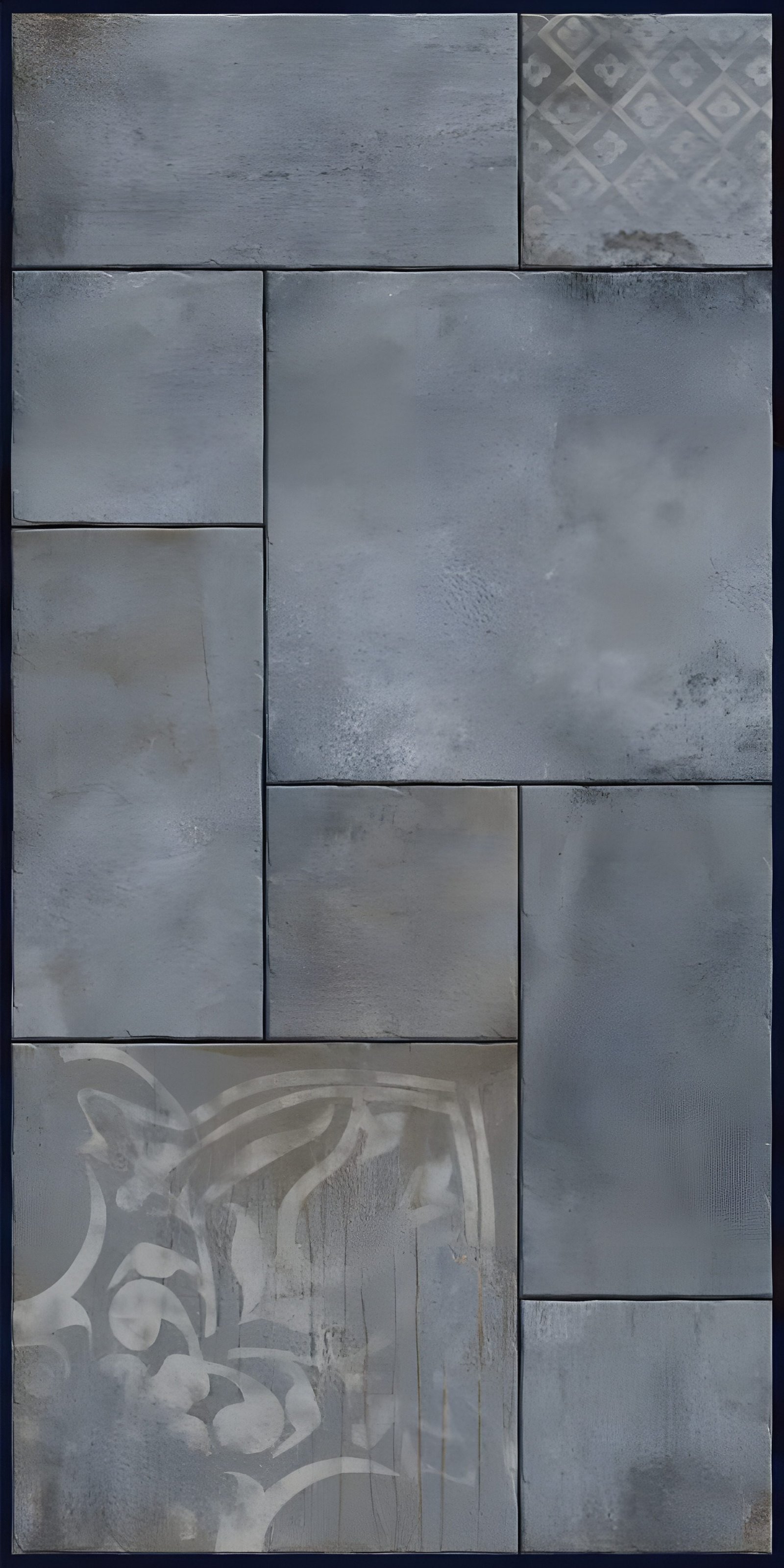 Cool Grey Mixed Tile Format with Patterns
