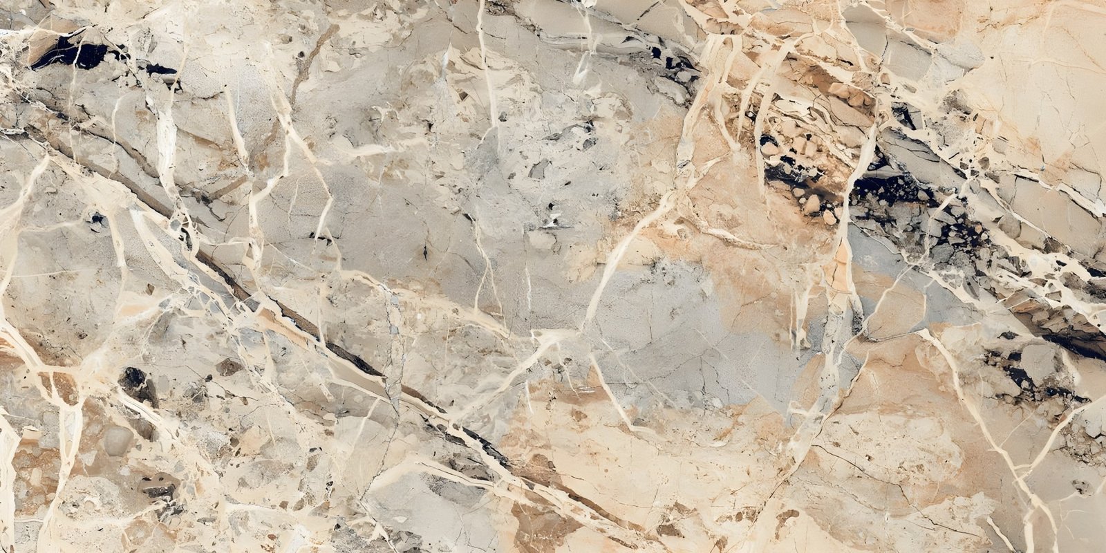 Cracked Beige Grey Marble Pattern Background