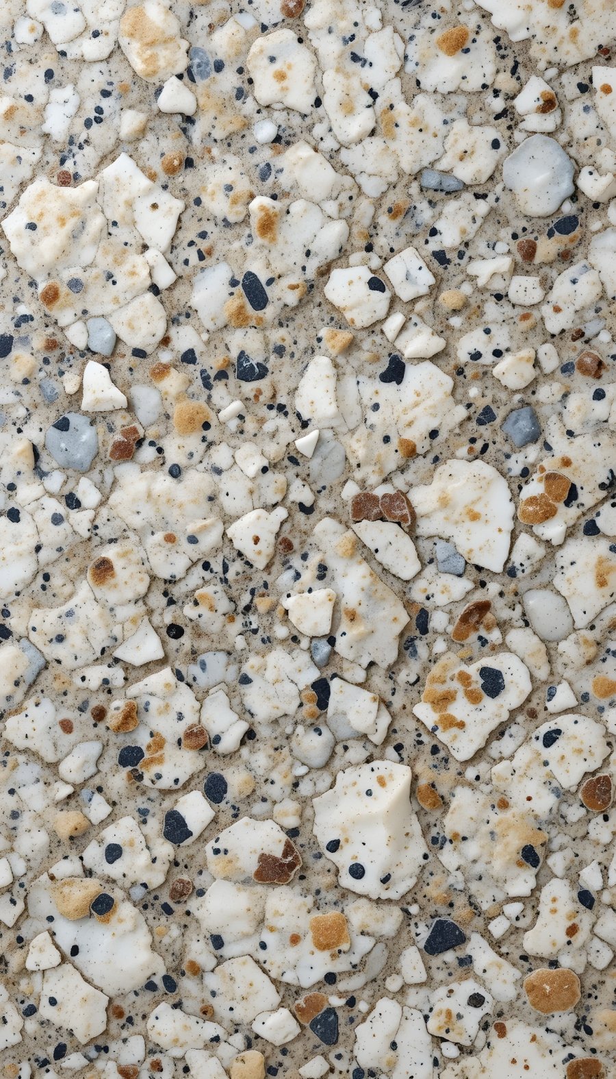 Cream Terrazzo Cracked Stone Parking Tile