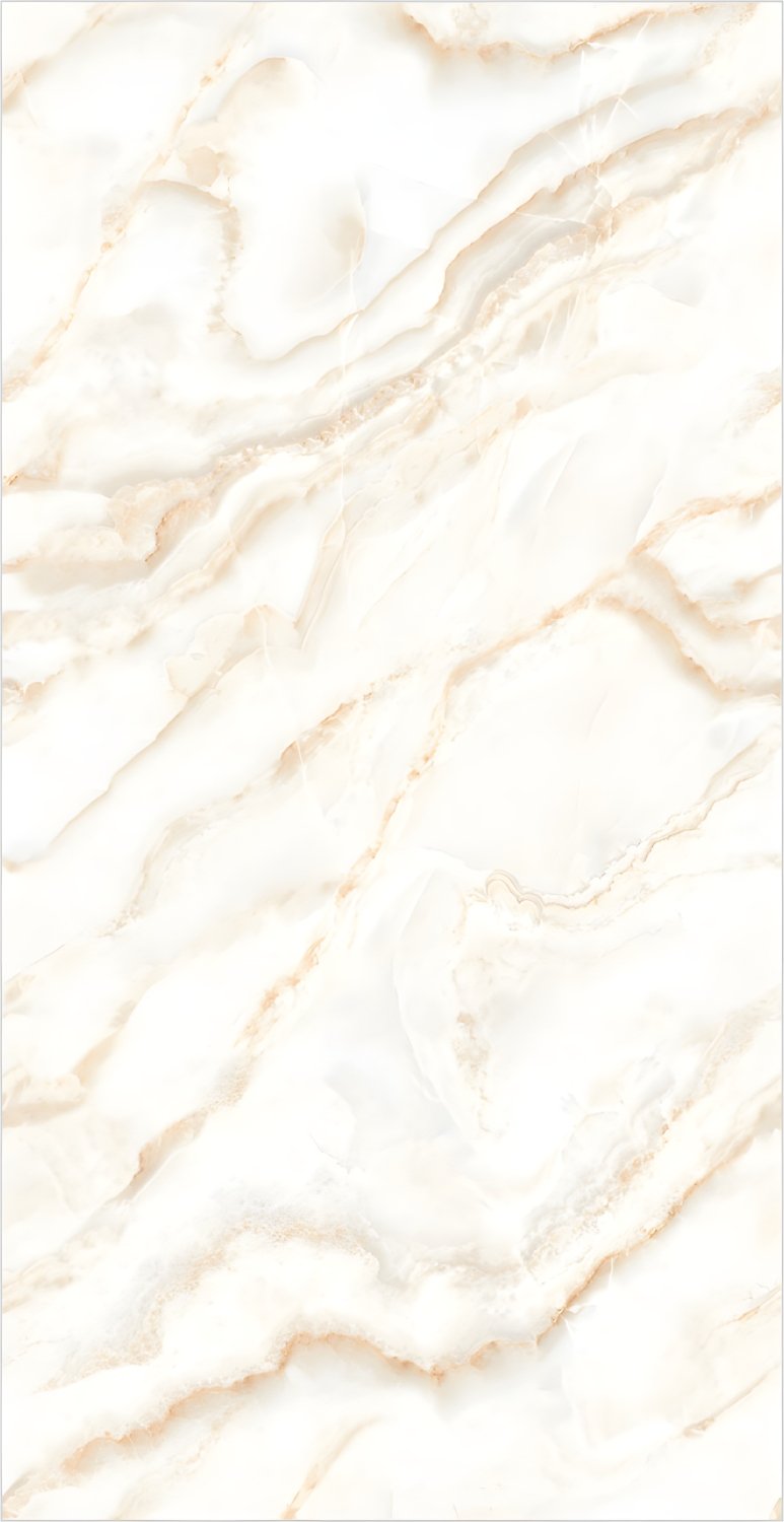 Creamy White Marble Tile with Caramel Veins