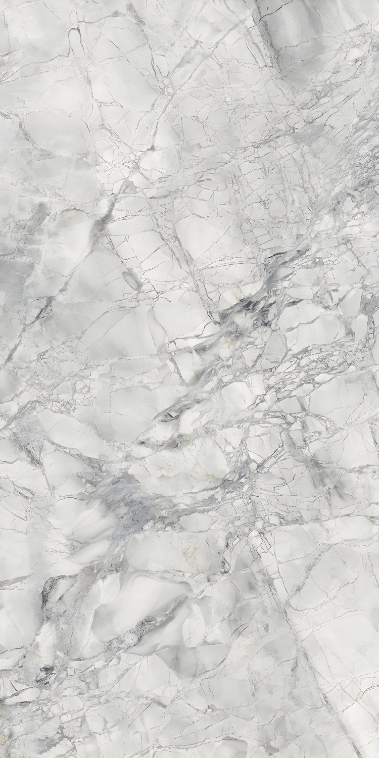 Crisp White Marble with Fine Gray Veining