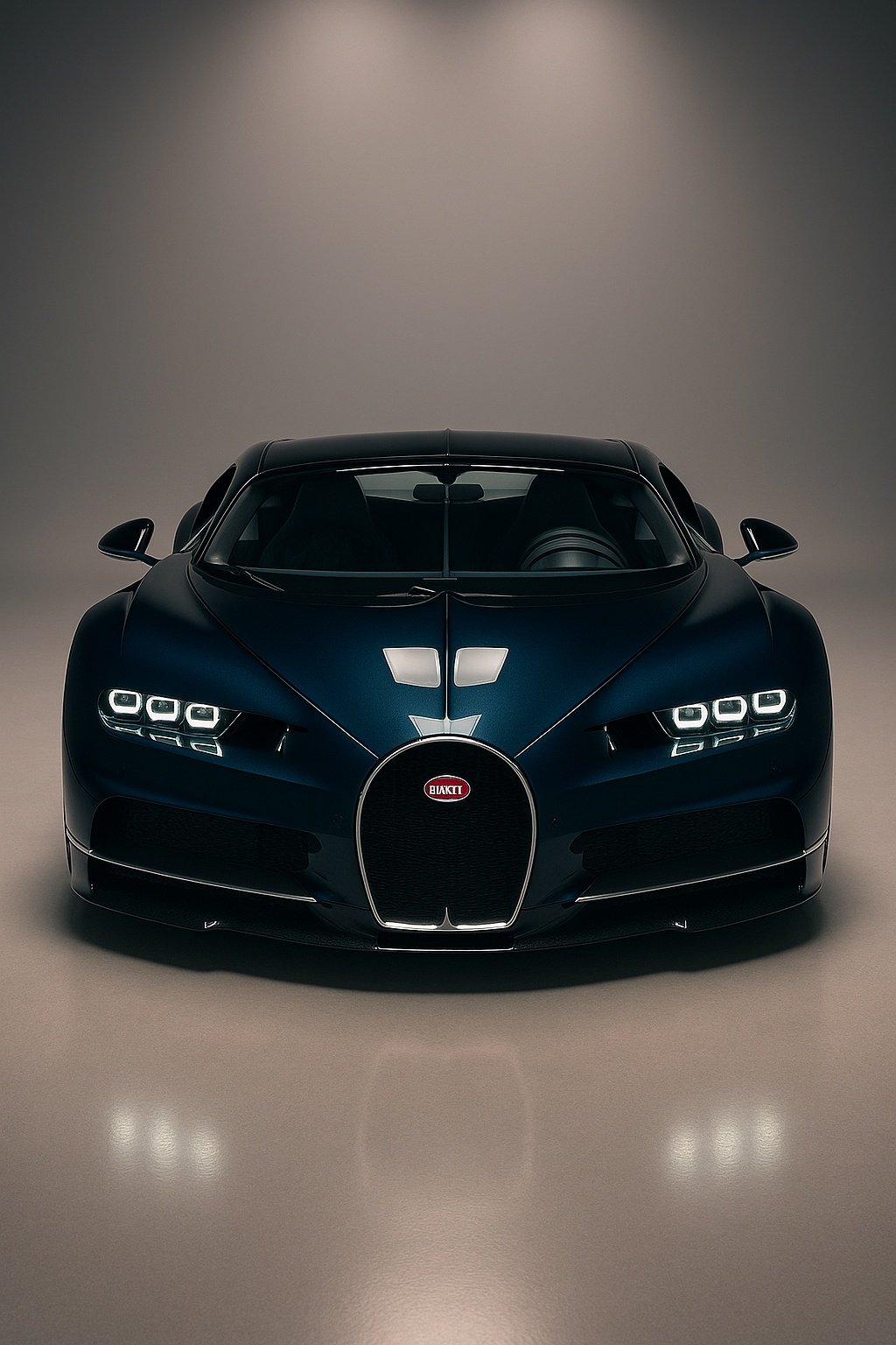 Dark Blue Luxury Hypercar Studio Mobile Wallpaper