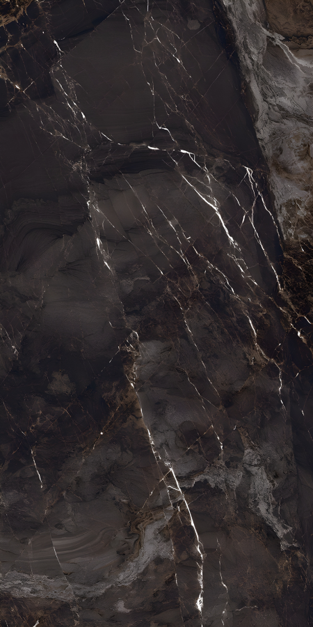 Dark Brown Black Marble Bright Veining