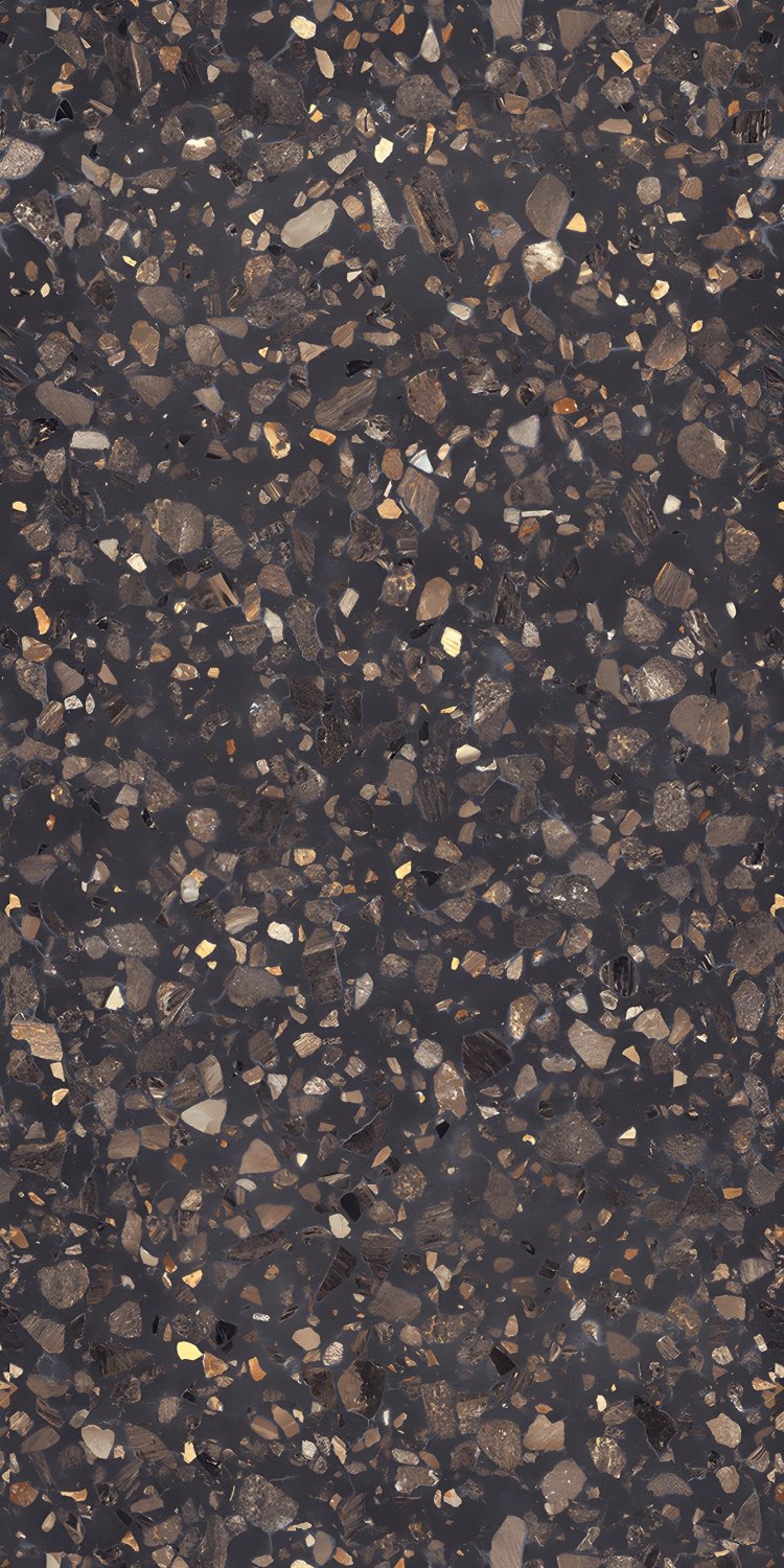 Dark Brown Terrazzo Agglomerate Stone Texture