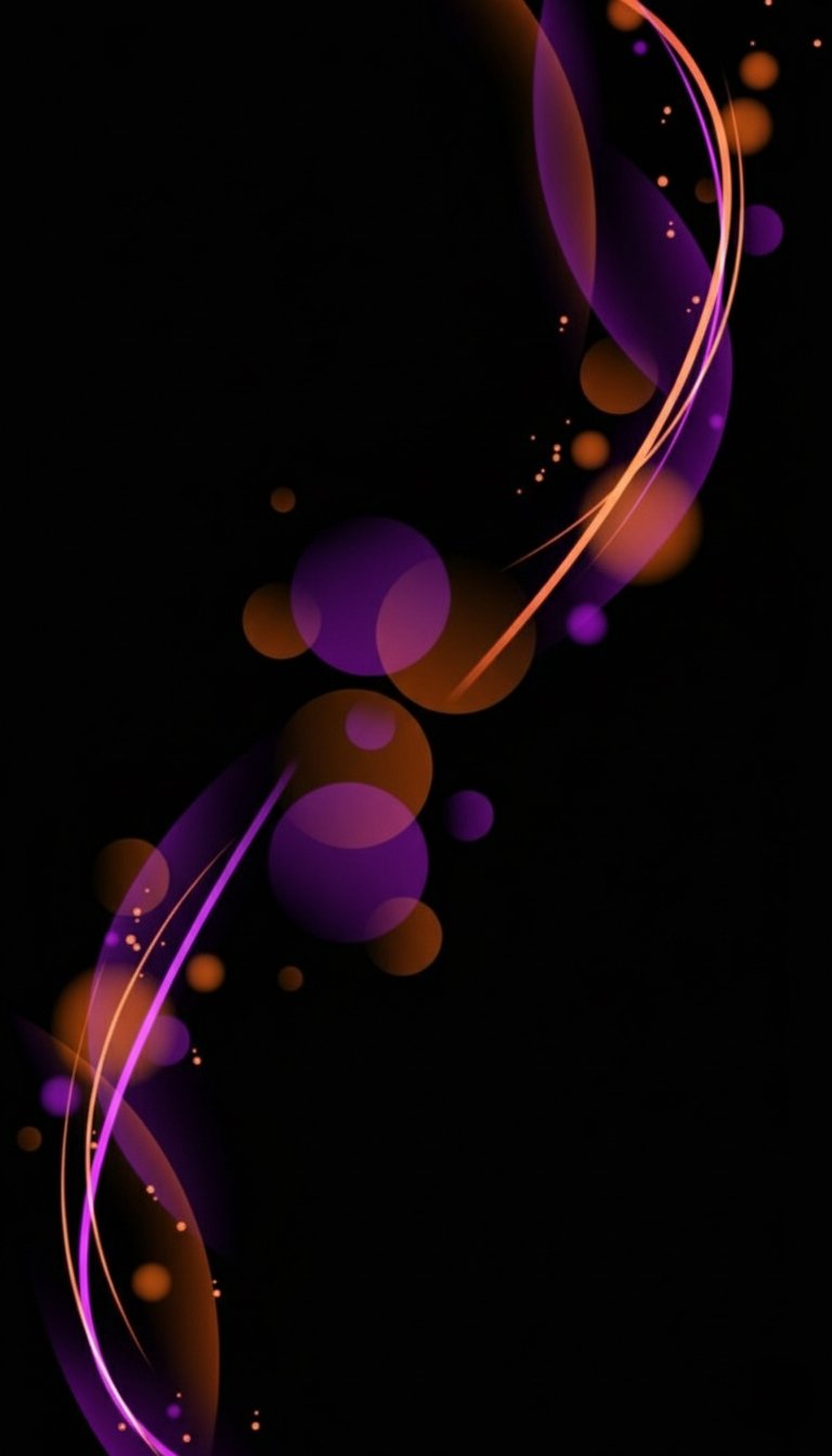 Dark Glowing Abstract Flow Lines Mobile Wallpaper