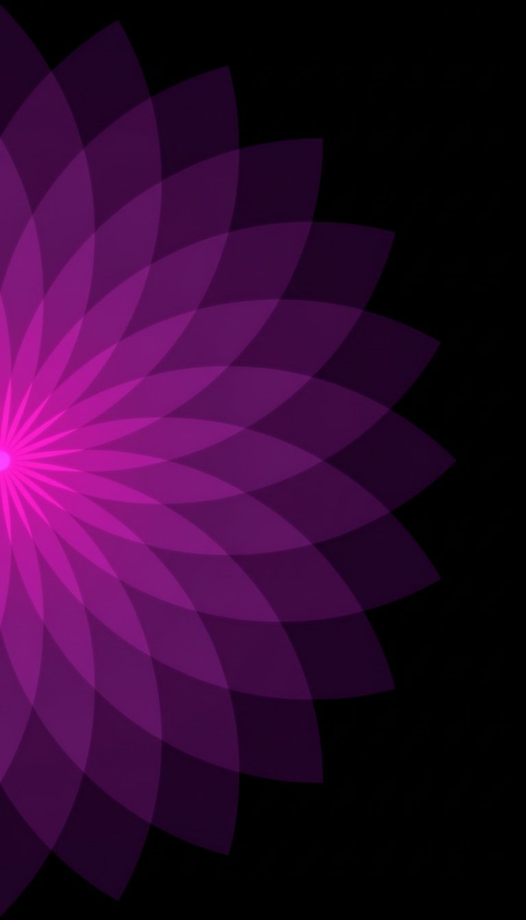Dark Glowing Magenta Flower Petals Mobile Wallpaper
