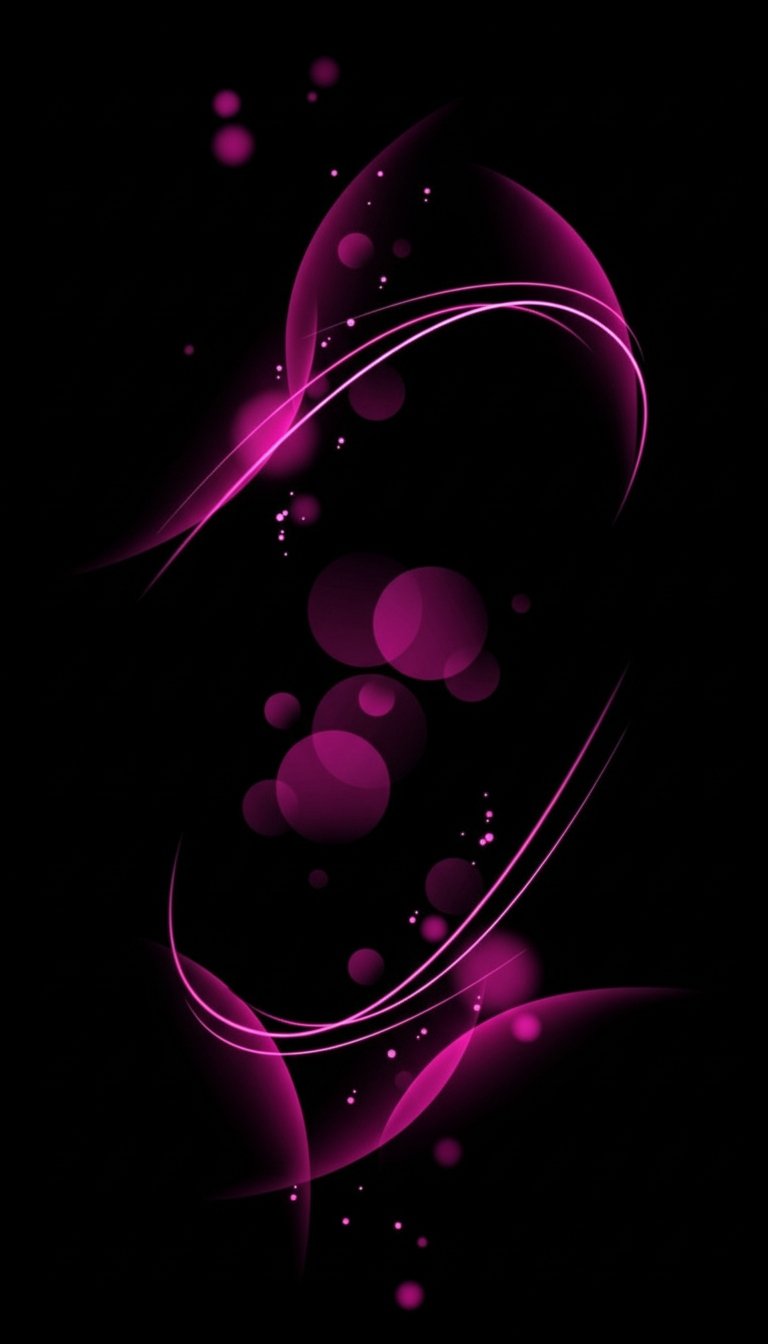 Dark Glowing Pink Abstract Lines Mobile Wallpaper