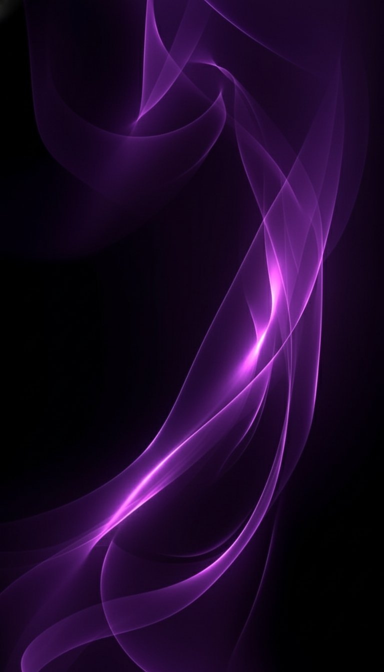 Dark Glowing Purple Smoke Waves Mobile Wallpaper
