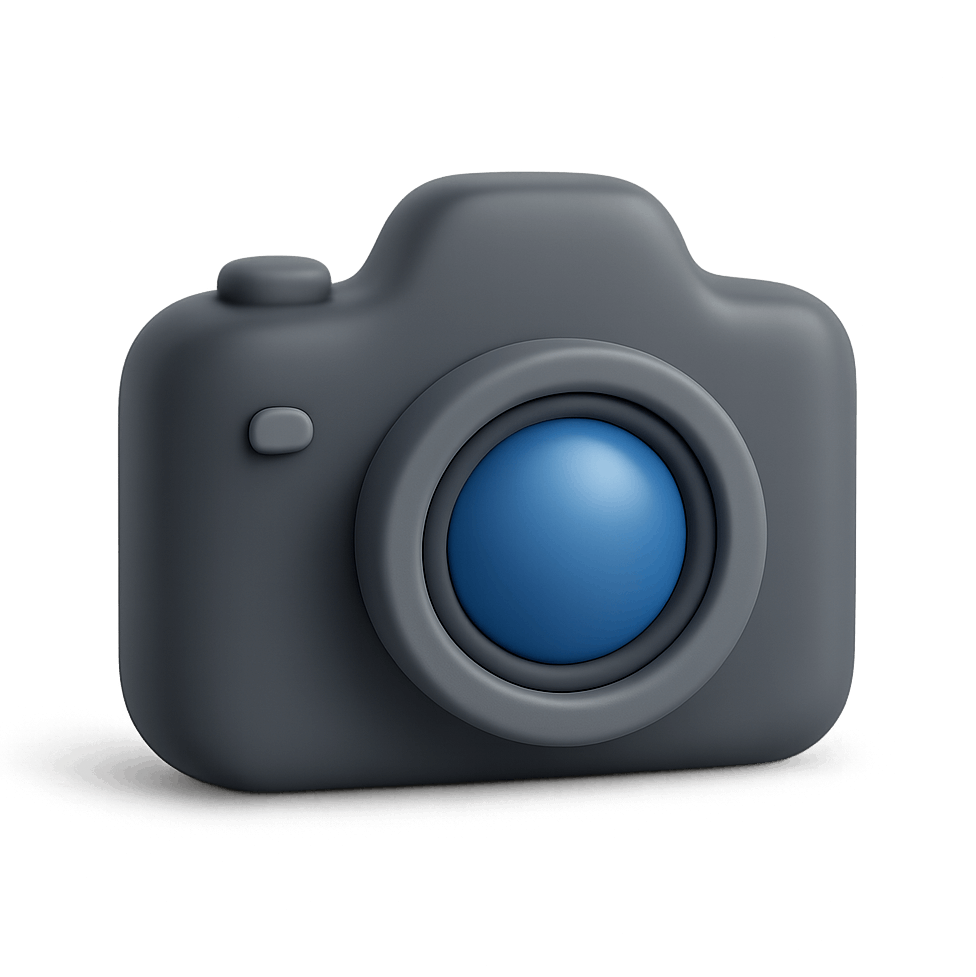 Dark Gray 3D Camera Icon Photography