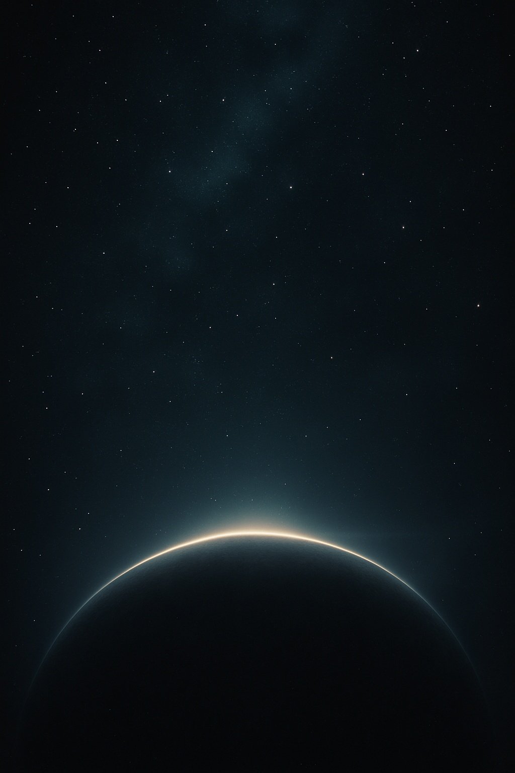 Dark Planet Sunrise Starry Sky Mobile Wallpaper