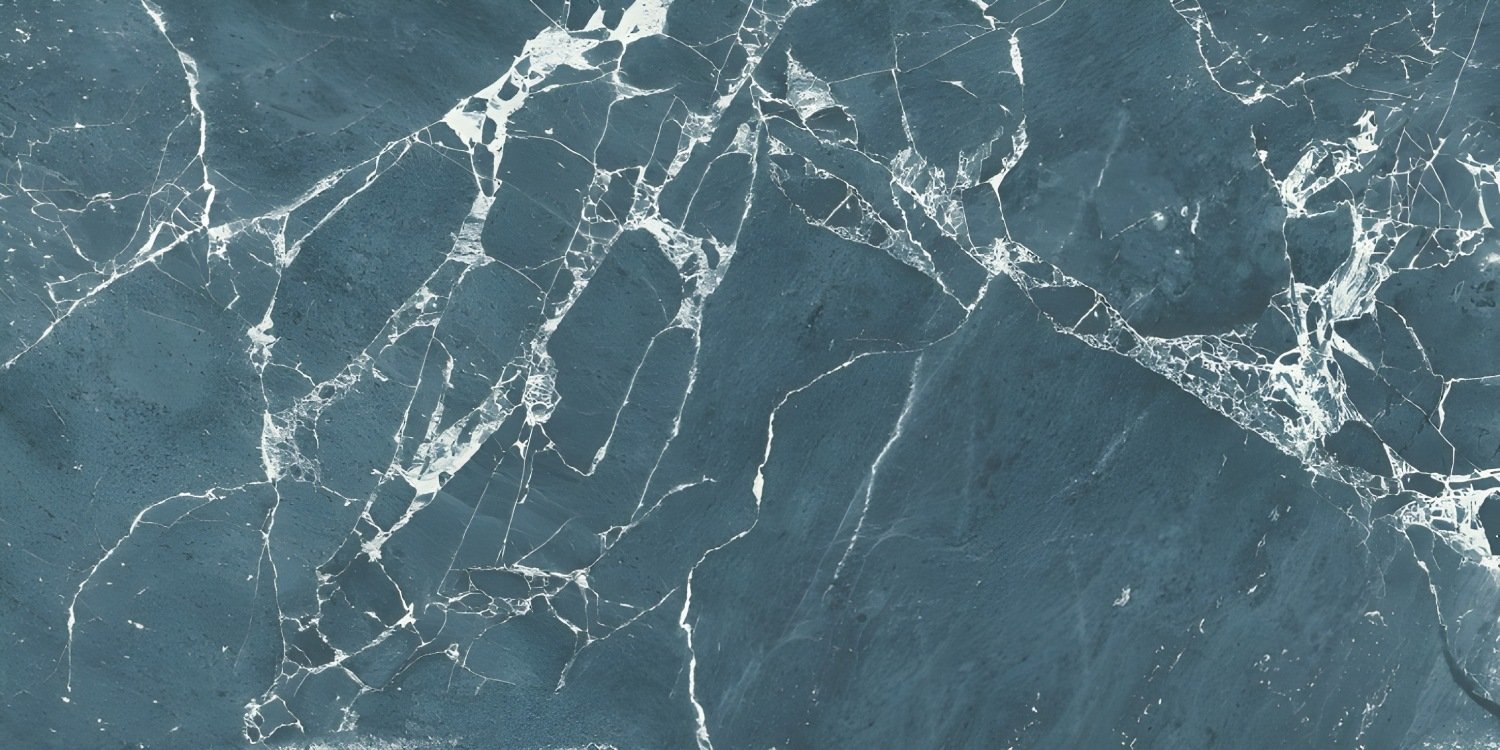 Deep Blue Marble with White Veining Texture