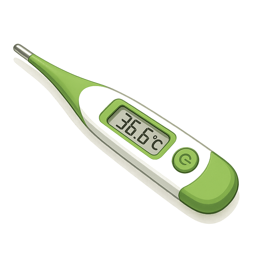 Digital Medical Thermometer 36.6°C Transparent Background