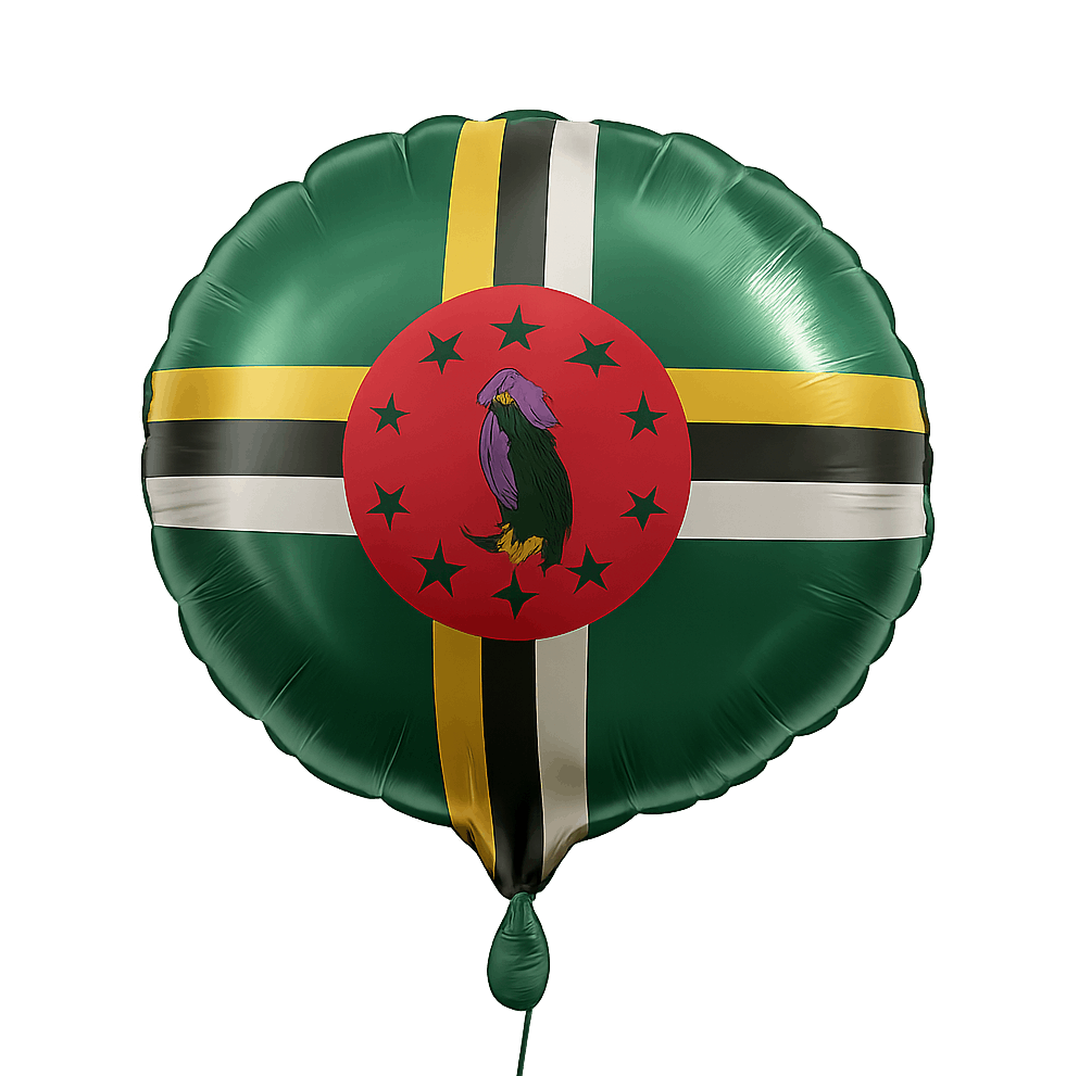 Dominica Flag Balloon with transparent background