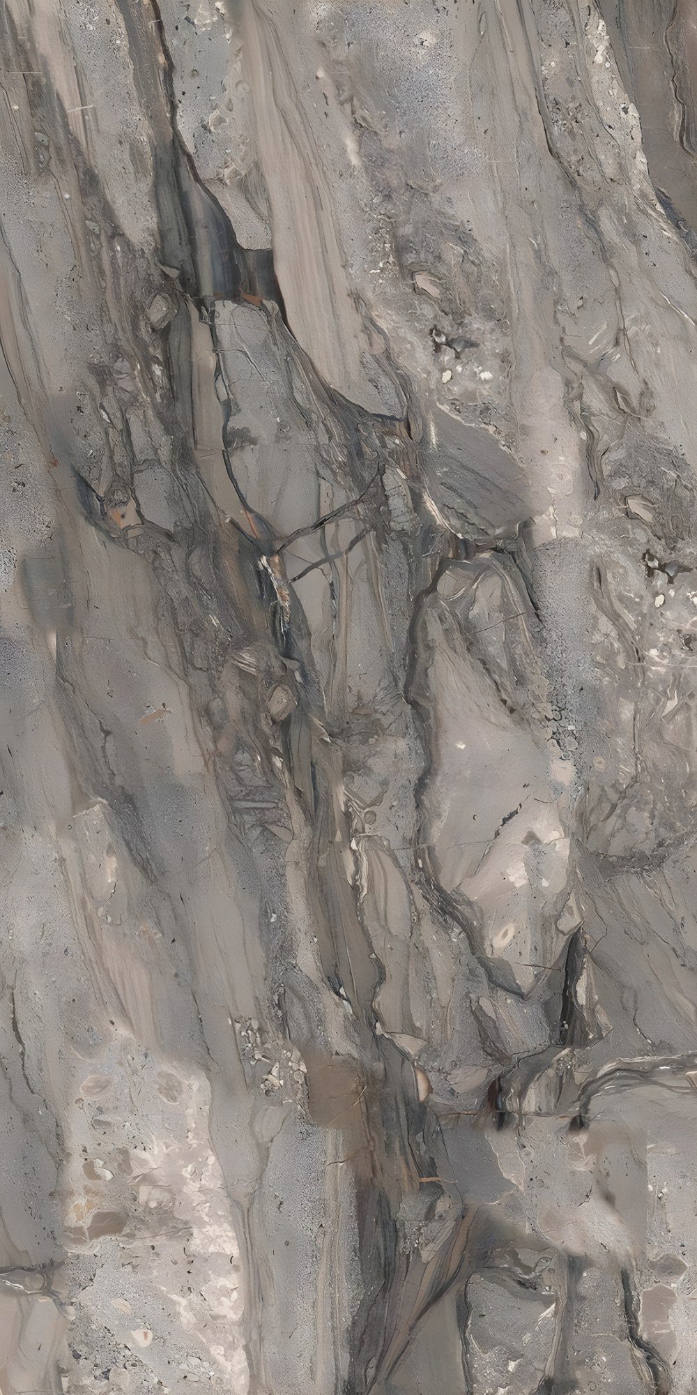 Dramatic Grey Marble Stone Slab Texture
