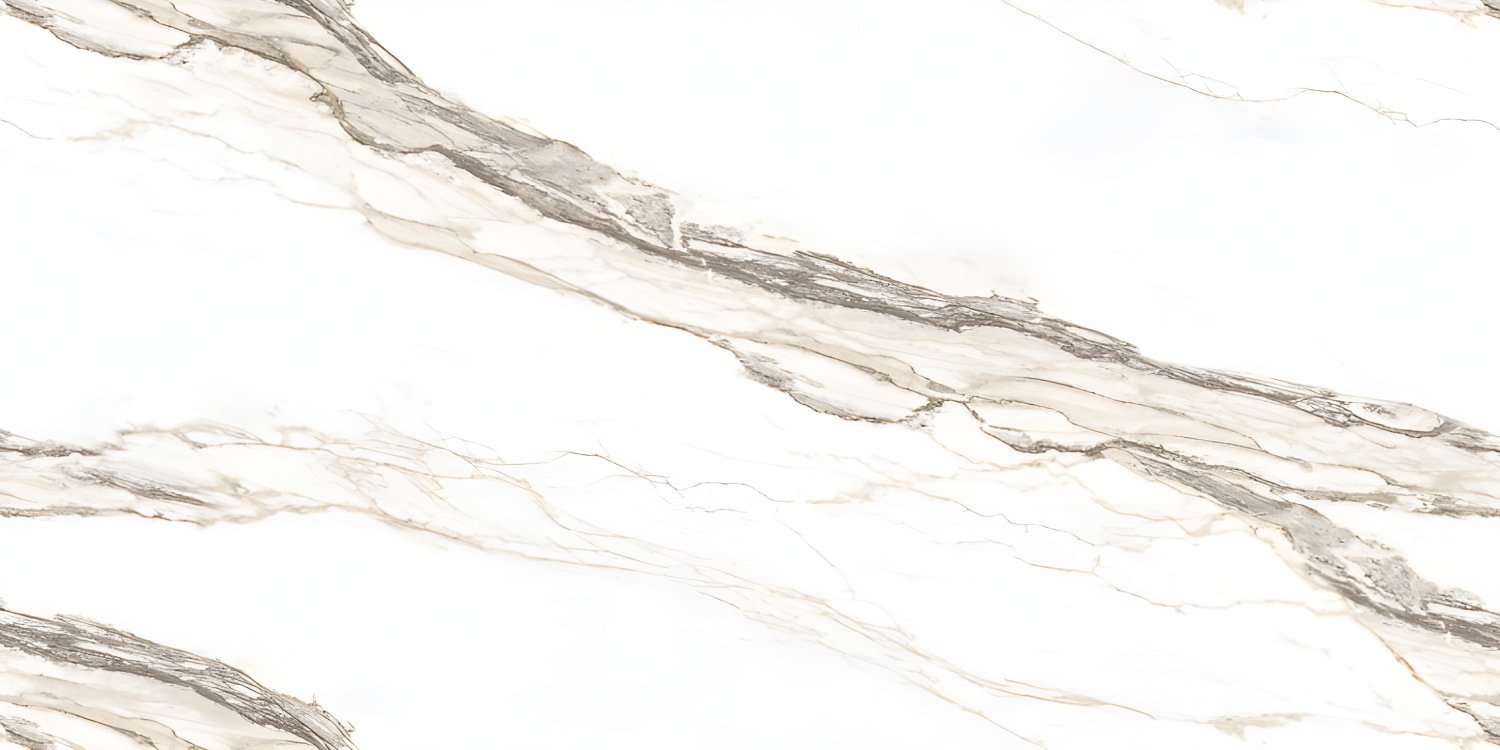 Dramatic White Marble Thick Grey Veins