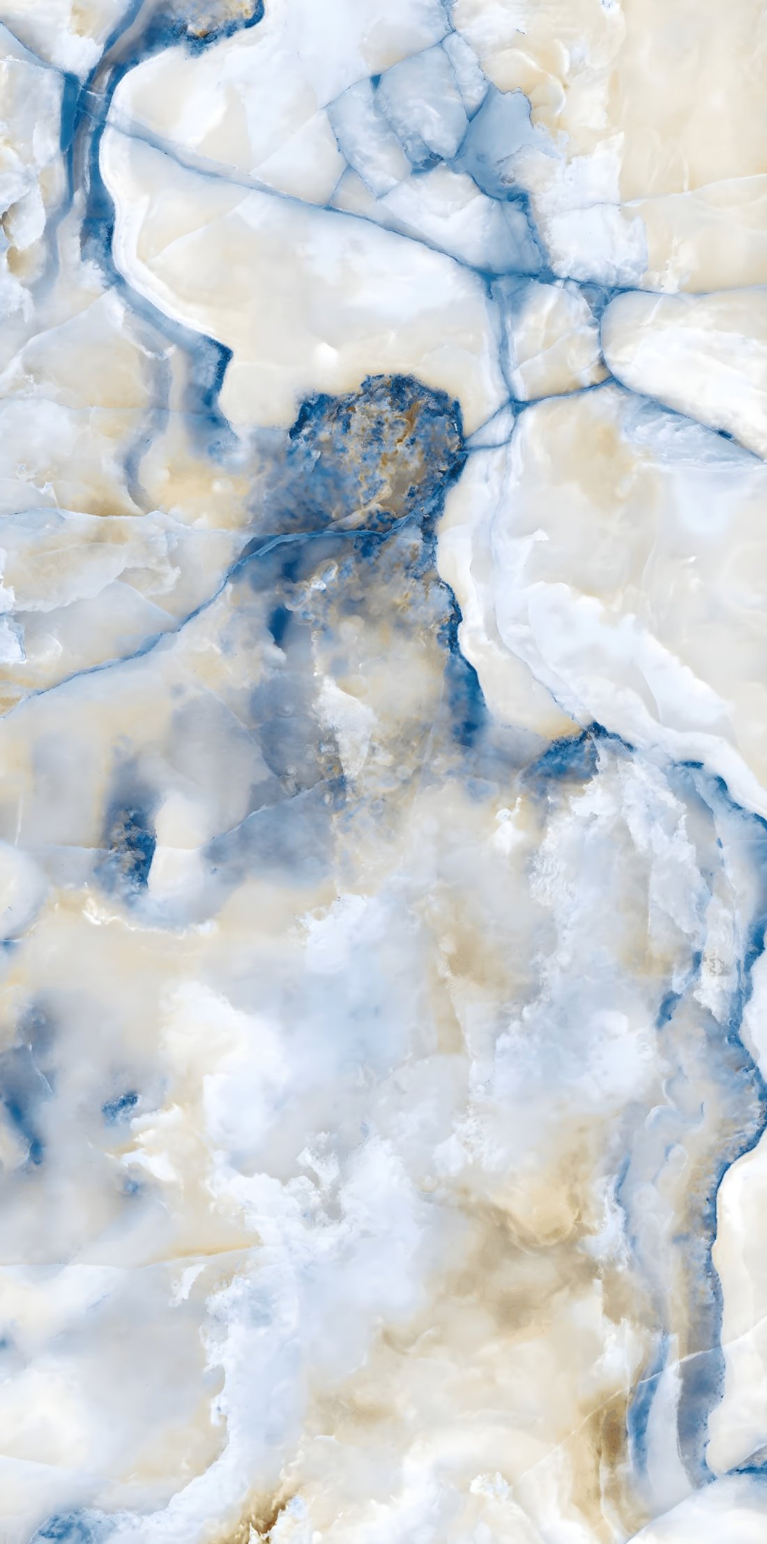 Dramatic White Onyx with Blue Veins