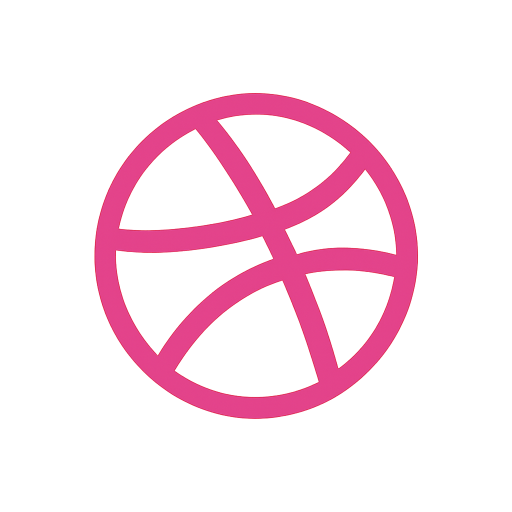 Dribbble Pink Icon on Transparent Background