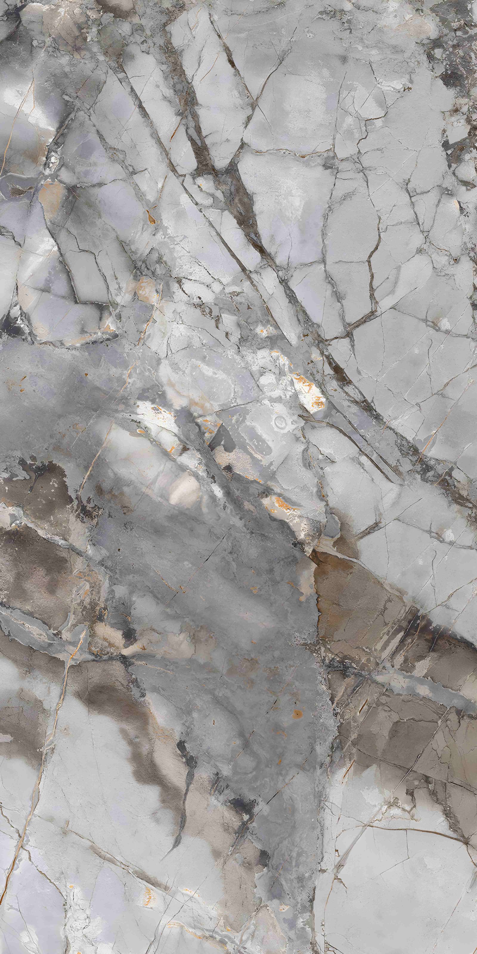 Dynamic Grey Natural Marble with Mixed Veining