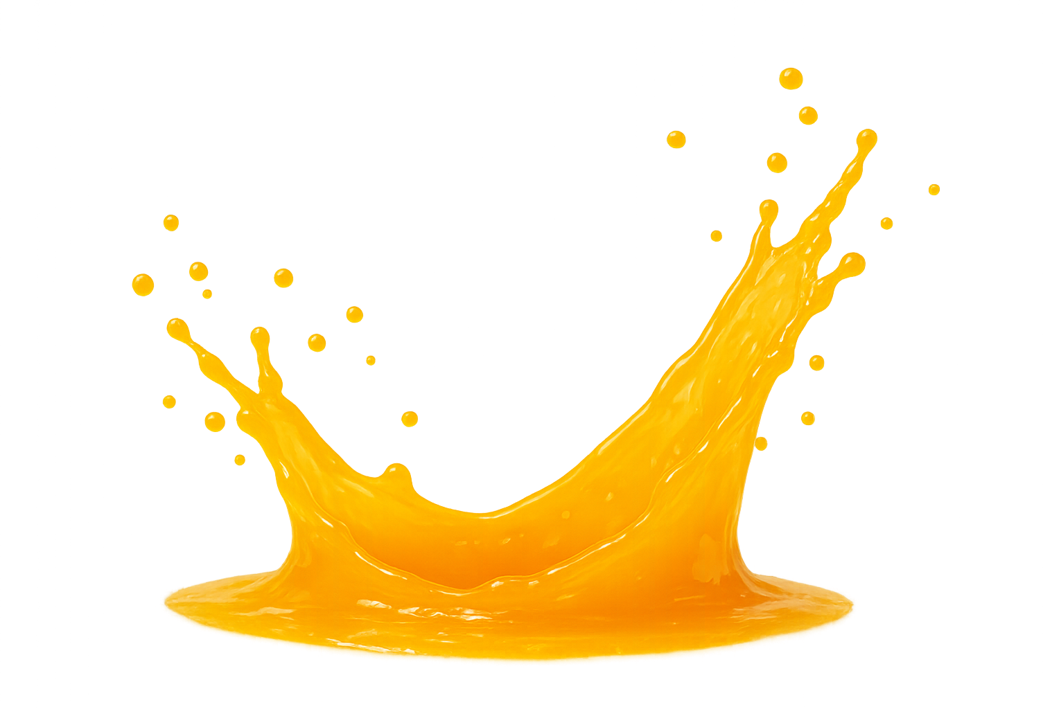 Dynamic Orange Juice Drink Splash Crown