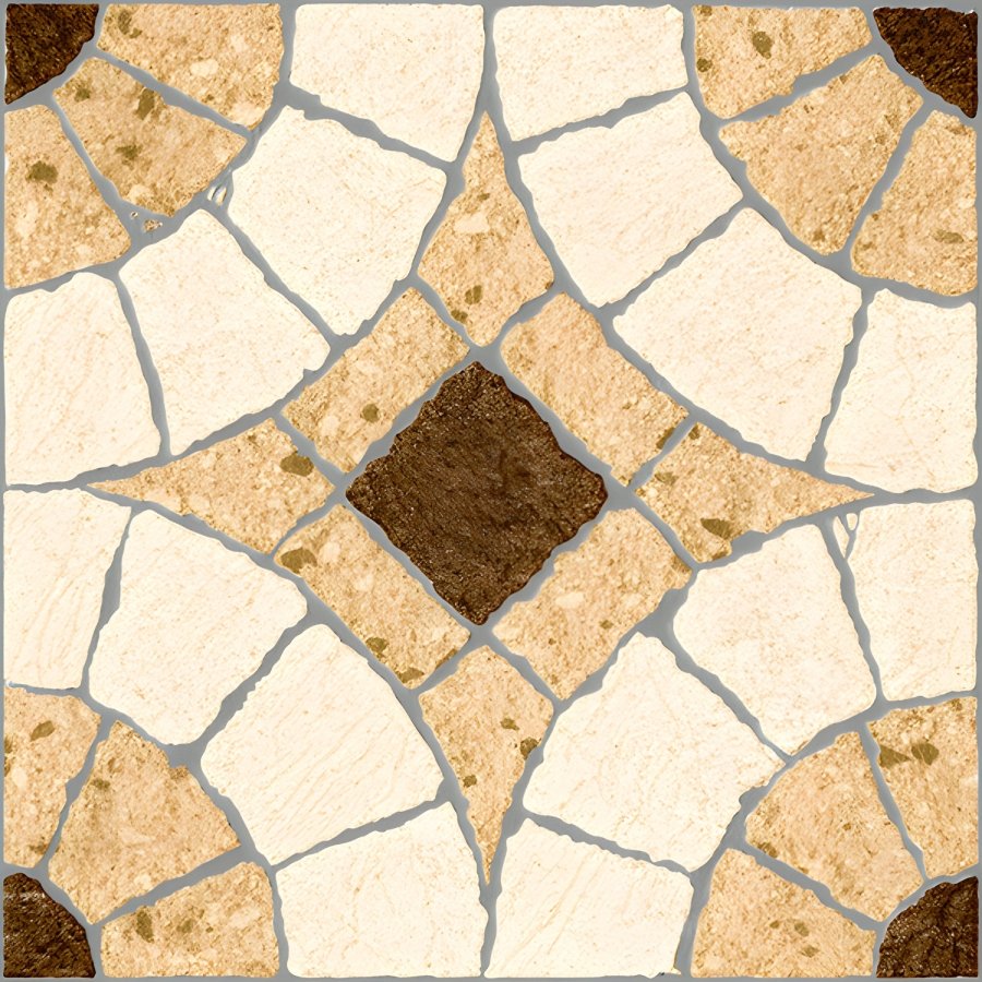 Earthy Beige and Brown Stone Mosaic Tile