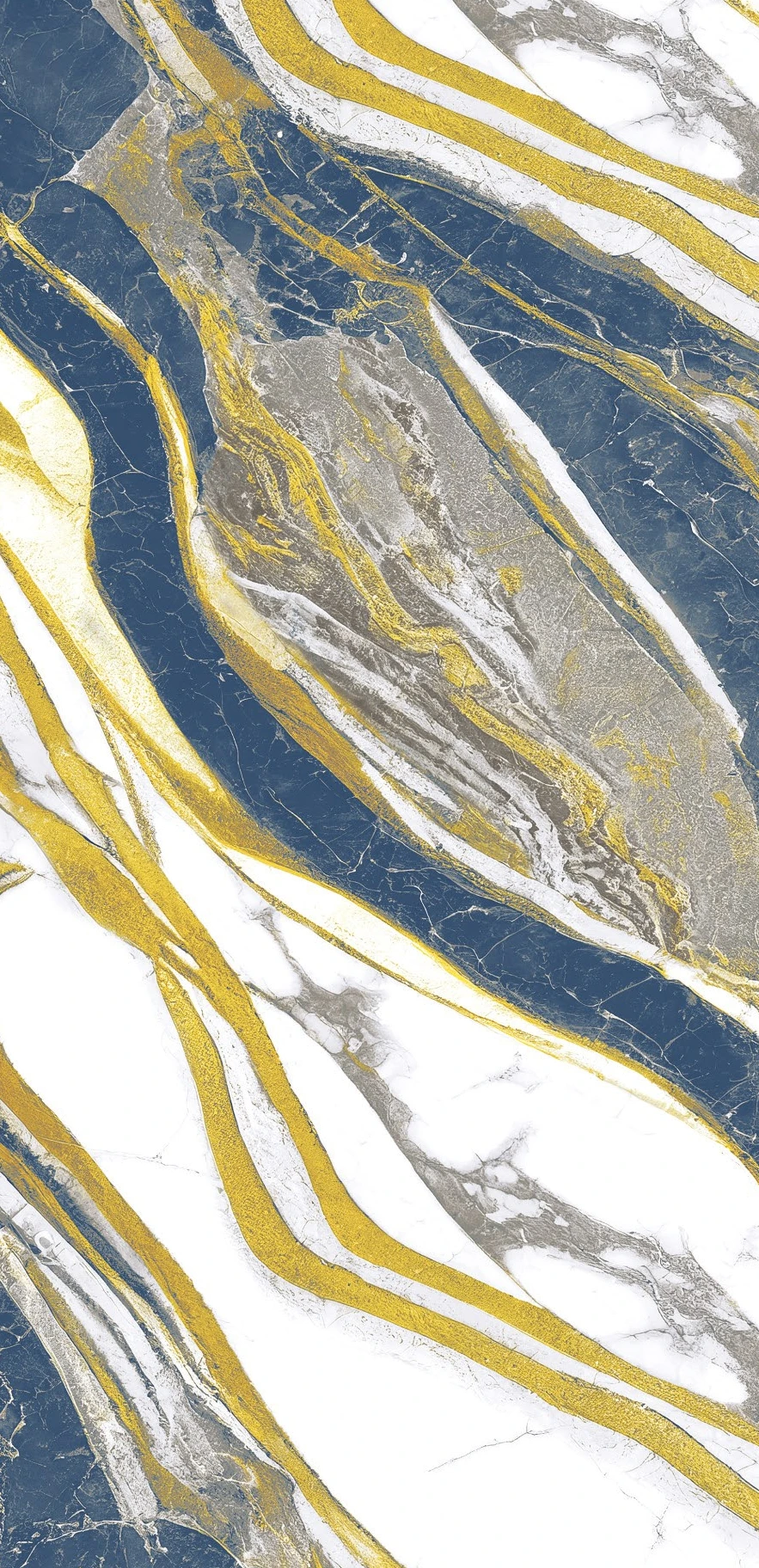 Elegant Abstract Gold and Blue Marble Swirl Design