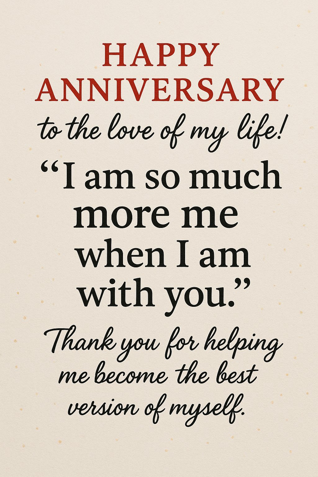 Elegant Anniversary Quote Celebrating Love and Personal Growth