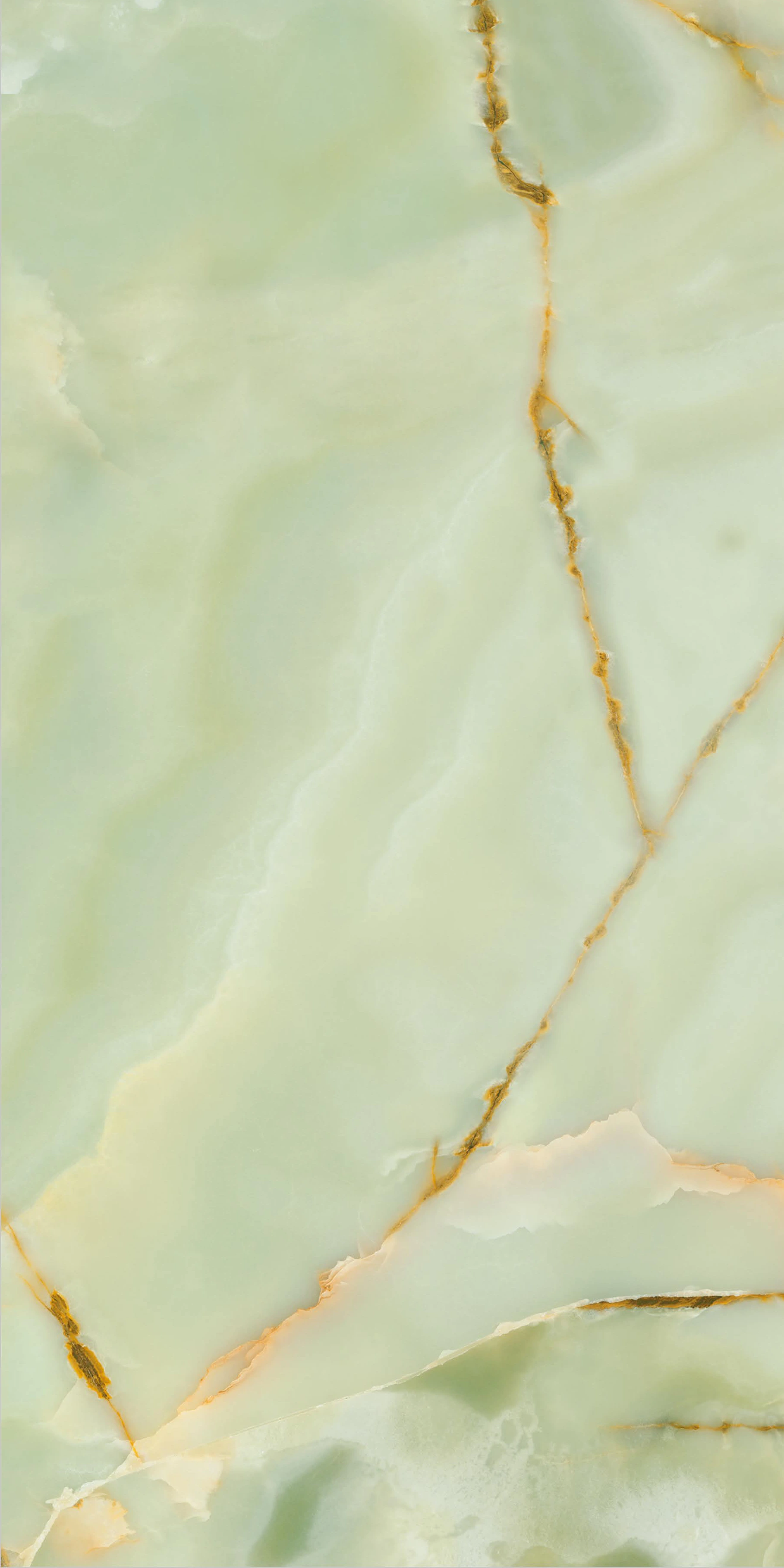 Elegant Green Marble Texture with Subtle Golden Streaks