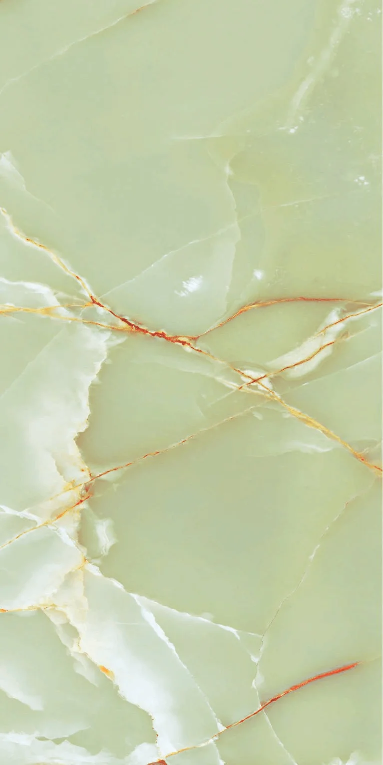 Elegant Green Marbled Texture with Intricate Veining and Natural Patterns