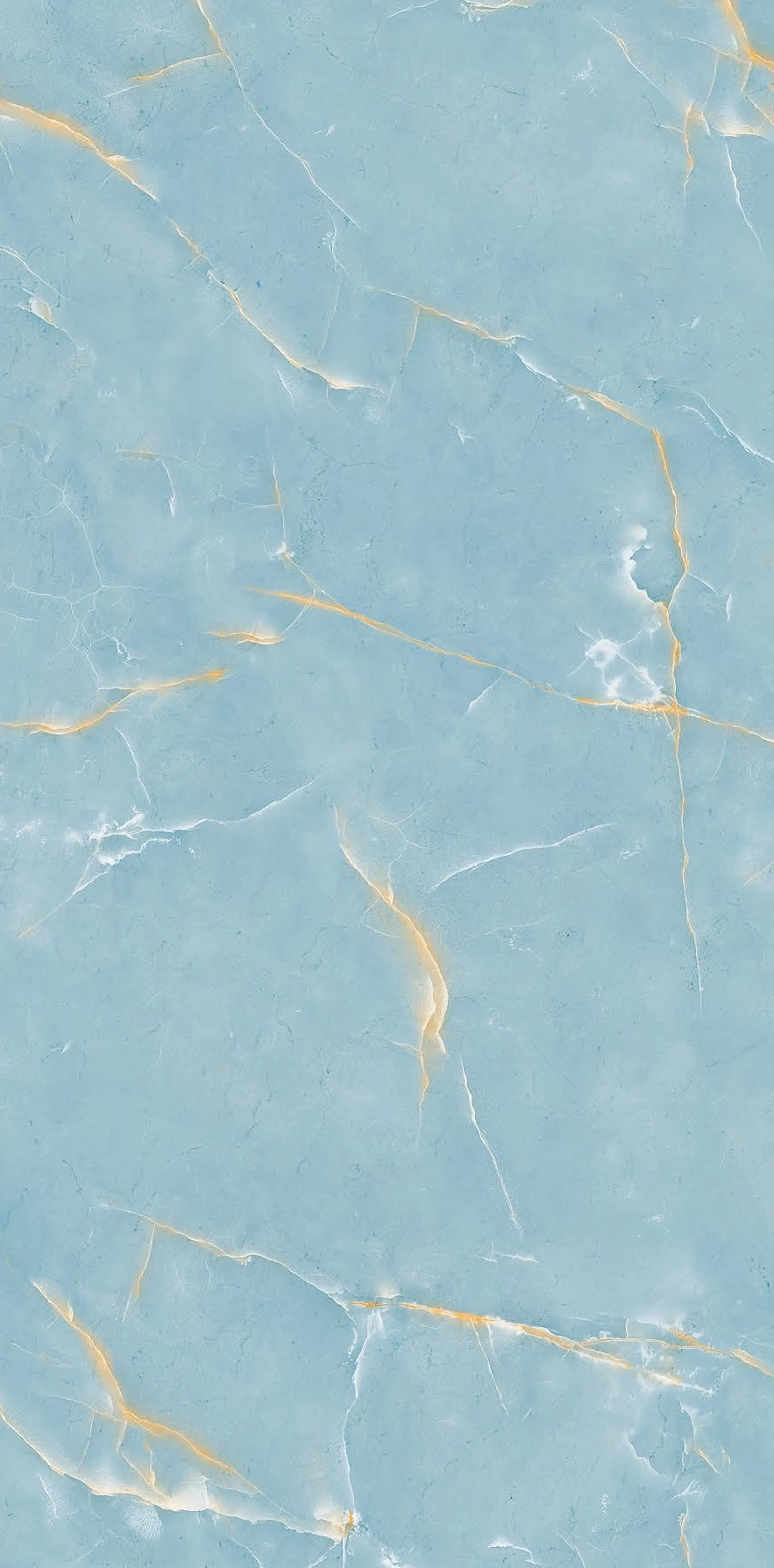 Elegant Light Blue Marble Texture with Golden Veins and Subtle White Highlights