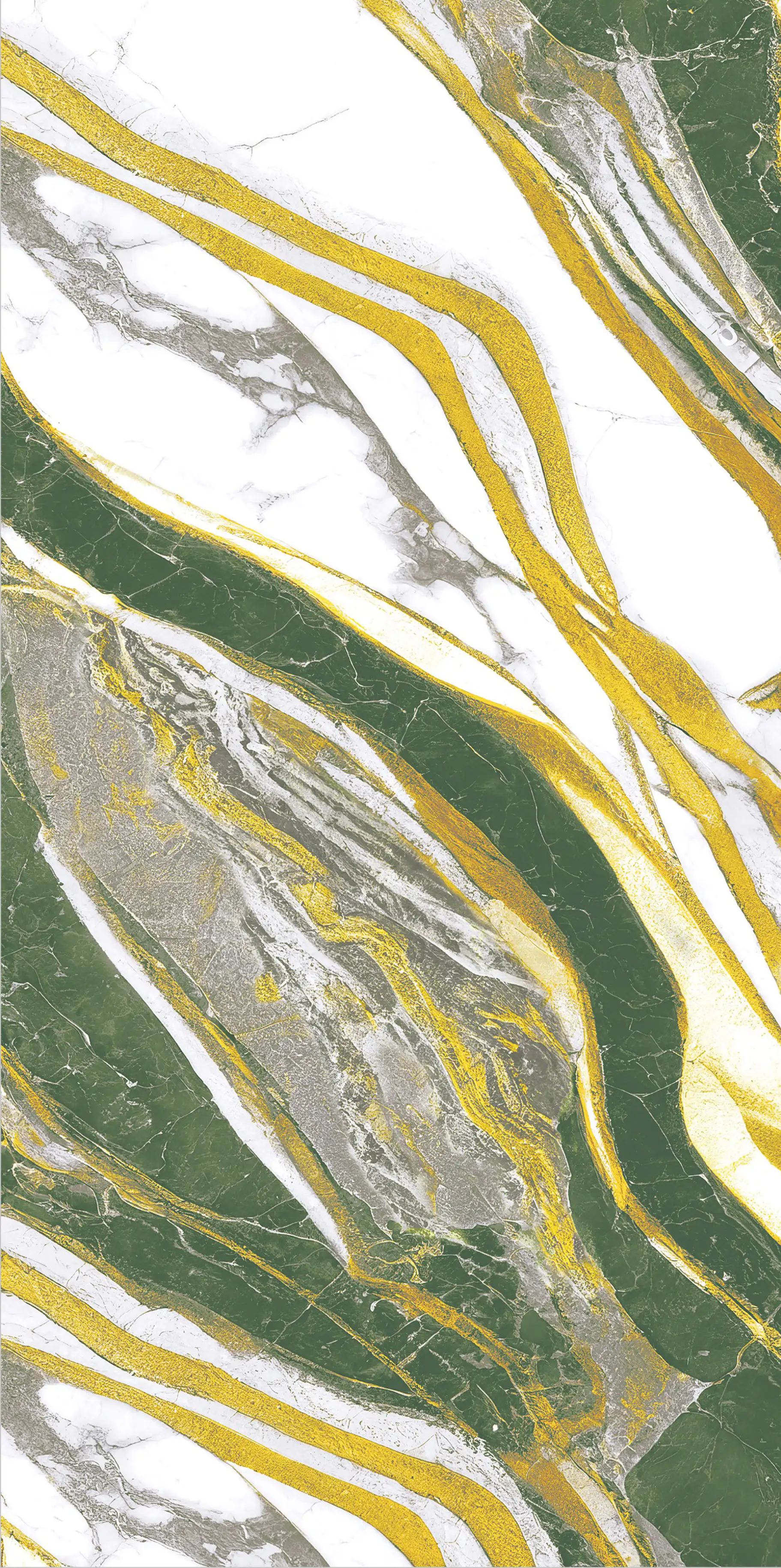Elegant Marble Texture with Gold and Green Accents for Decorative Design