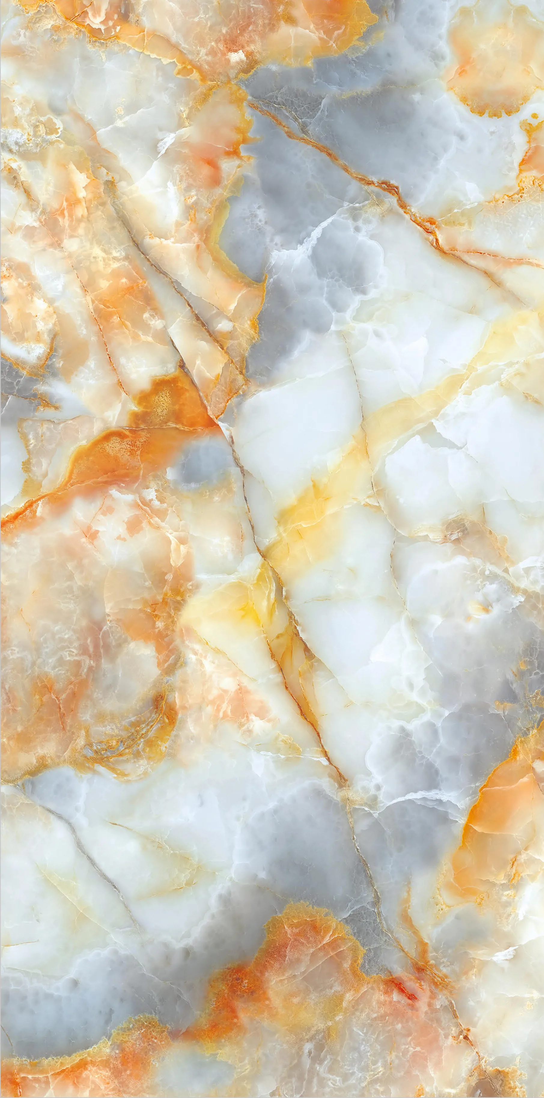 Elegant Marble Texture with Orange and White Veining for Interior Designs