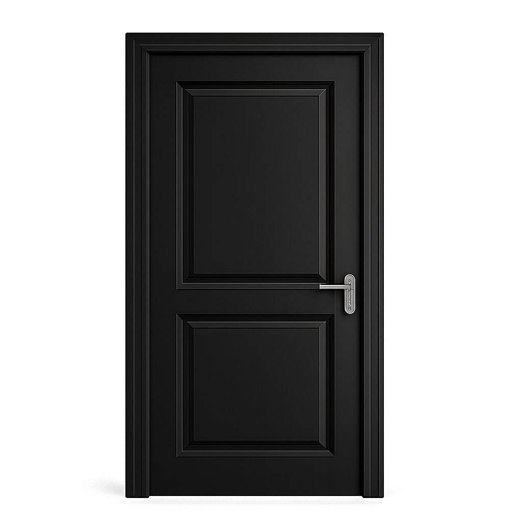 Elegant Matte Black Modern Interior Door