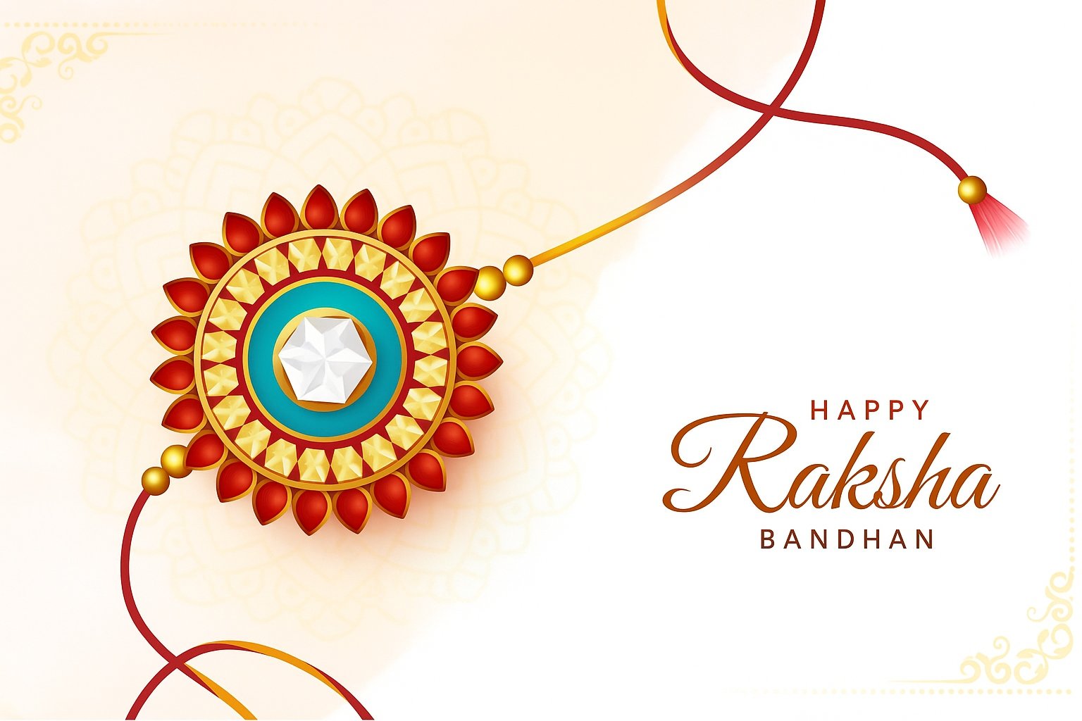 Elegant Rakhi Design for Raksha Bandhan Celebration with Festive Colors
