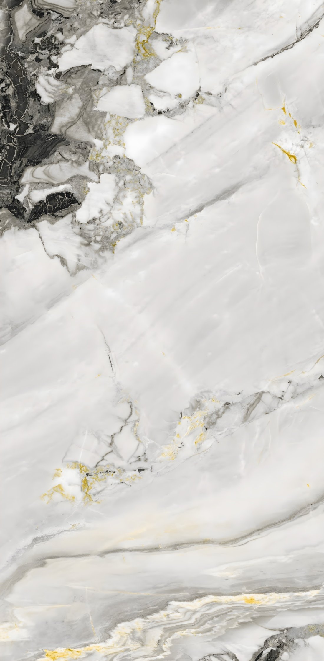 Elegant White Marble with Black Veins