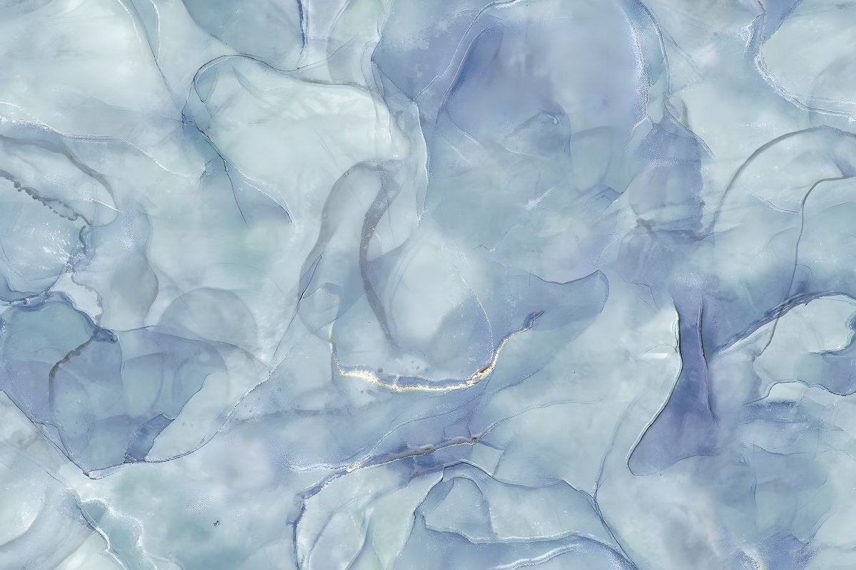 Ethereal Blue and Aqua Alcohol Ink Marble