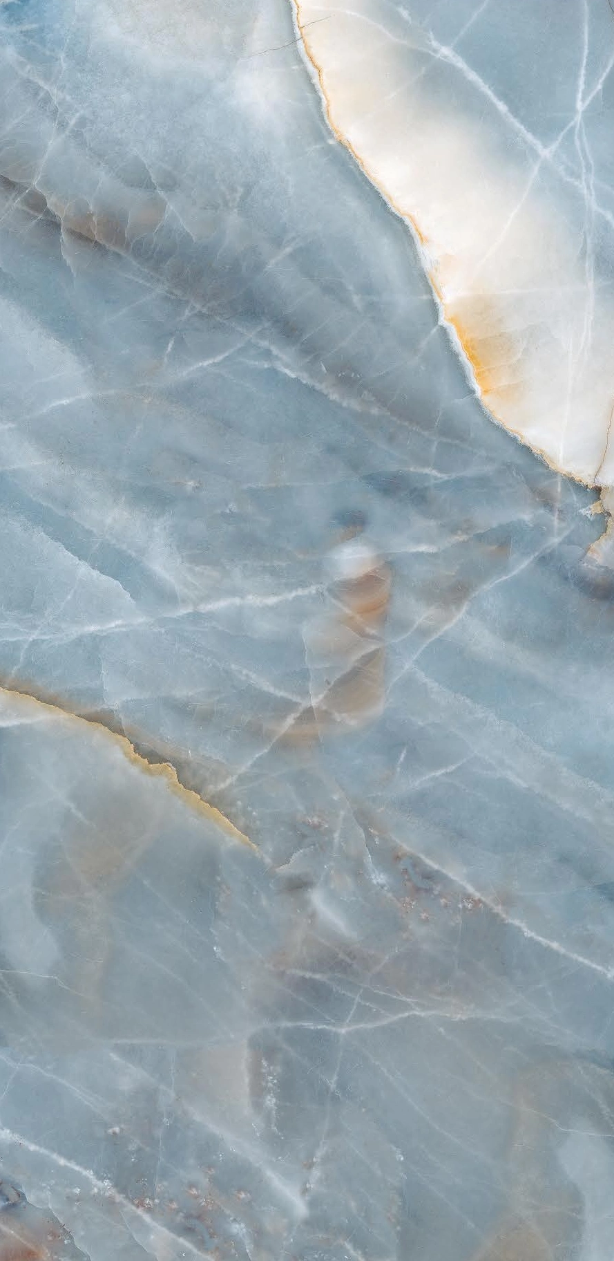 Exquisite Blue Marble Surface with Delicate Natural Patterns and Unique Textures