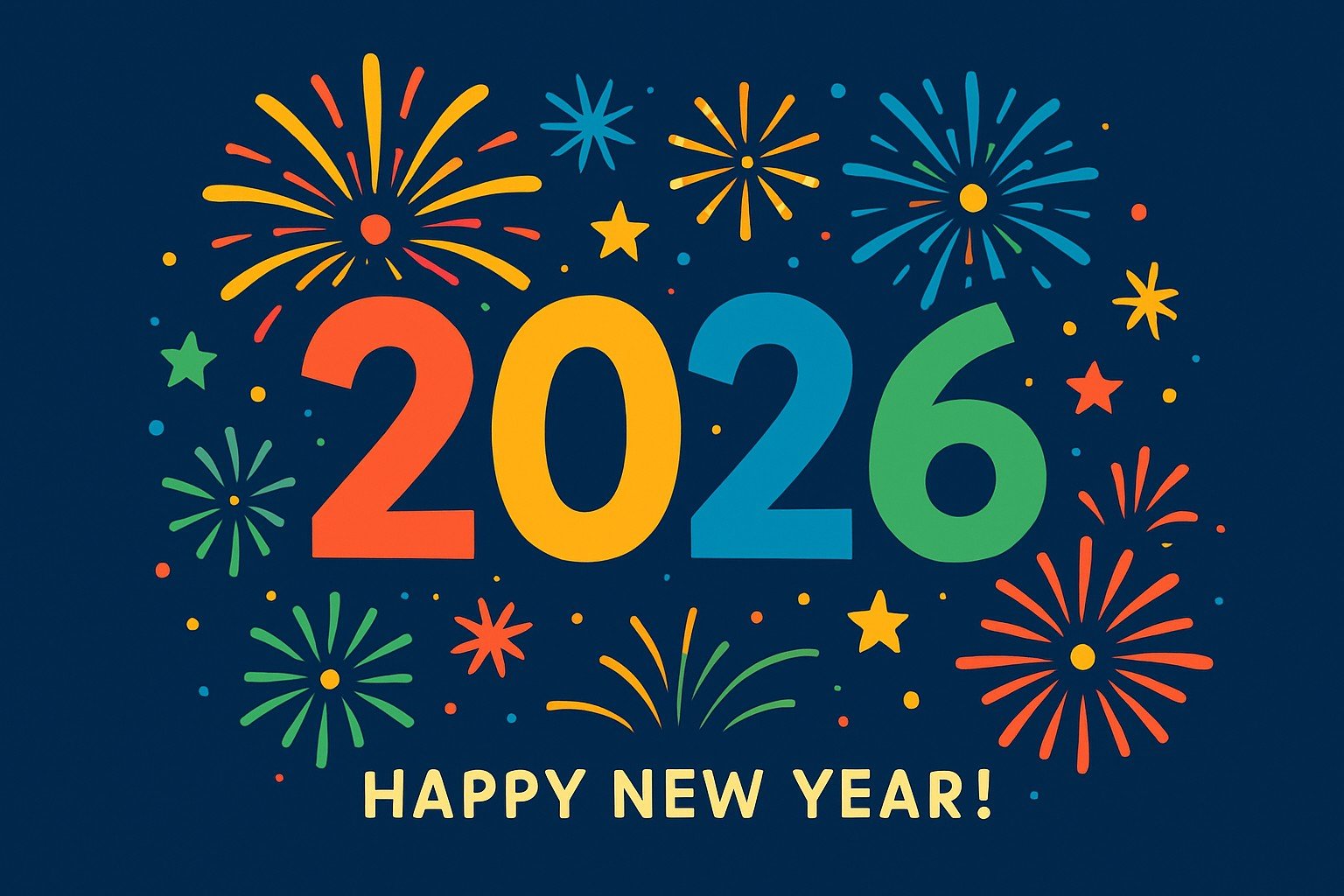 Festive Happy New Year Wallpaper Image