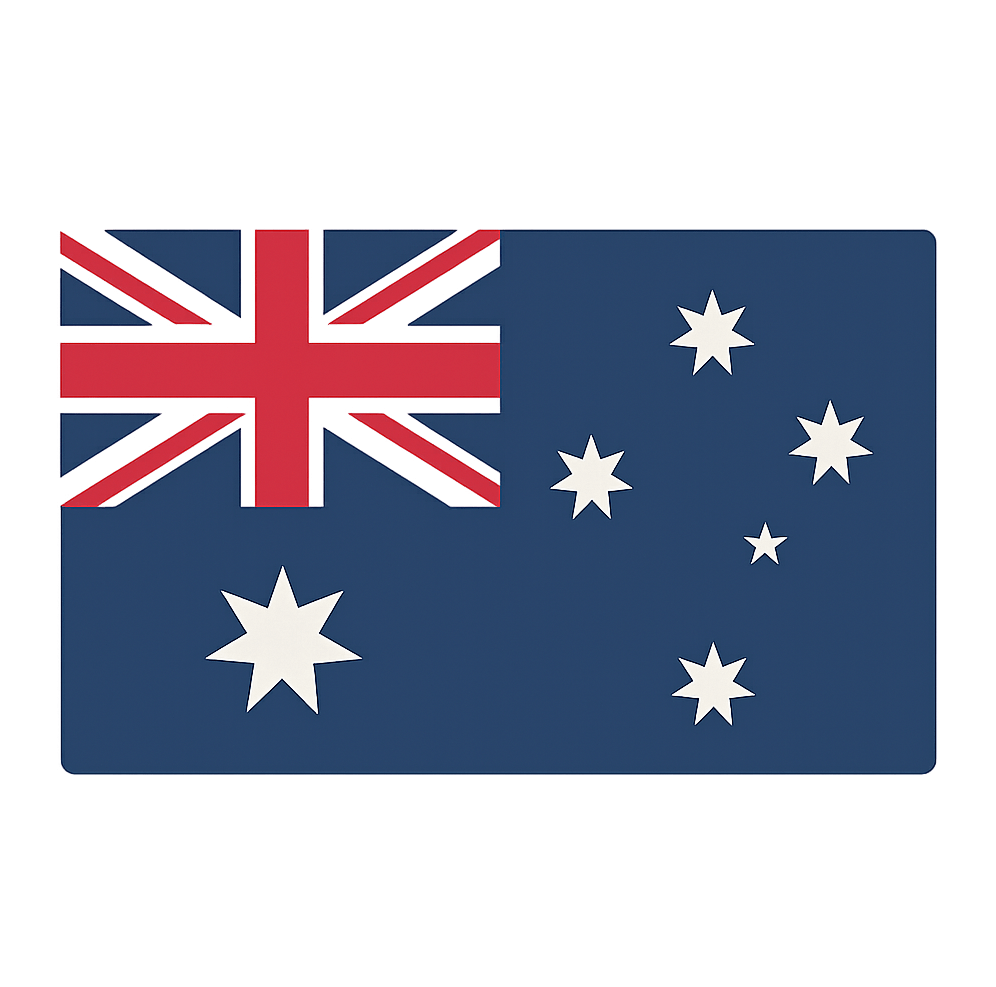 Flat Australia Flag Icon transparent background