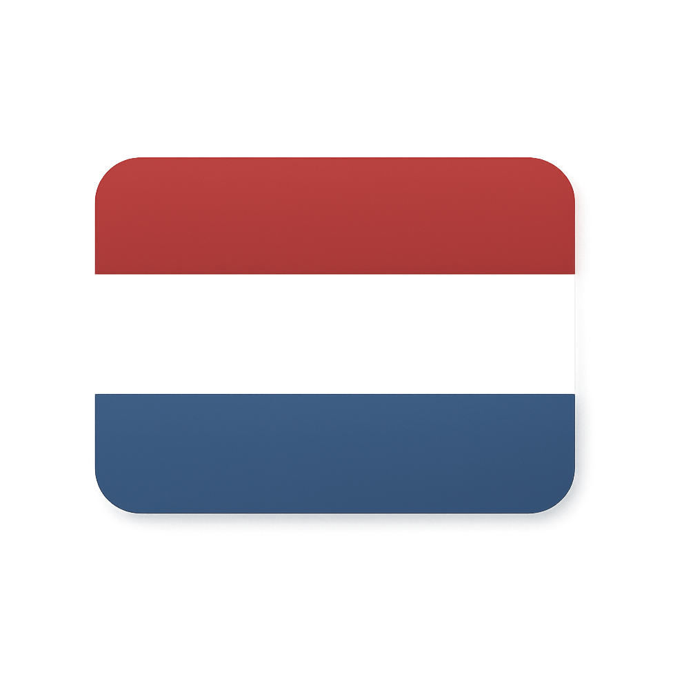 Flat digital graphic Netherlands flag transparent background