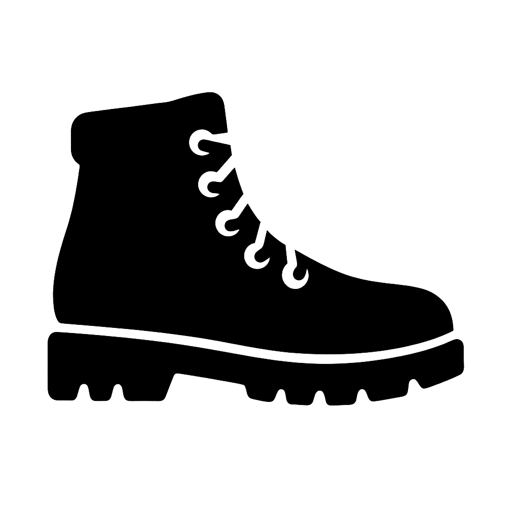 Flat Icon of a Hiking Boot