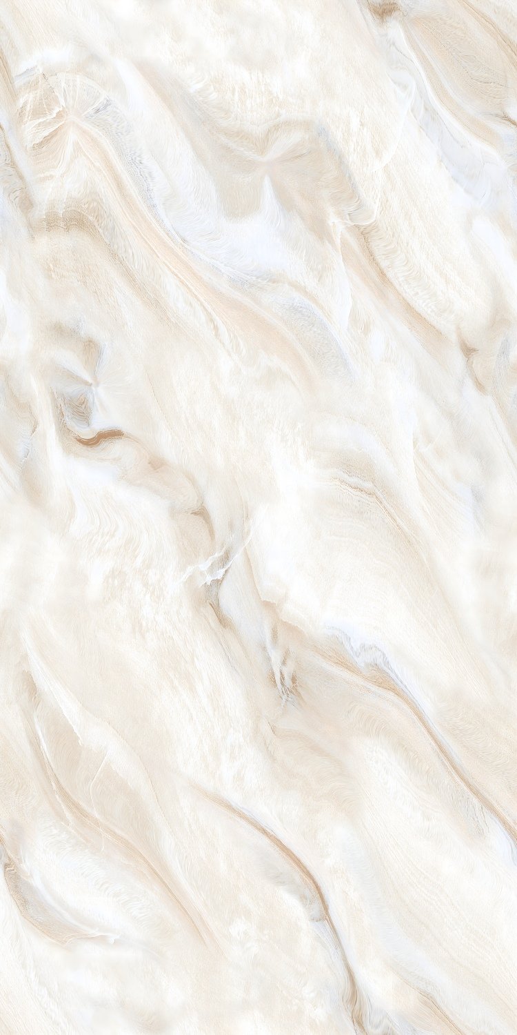 Flowing Cream White Marble Slab Texture