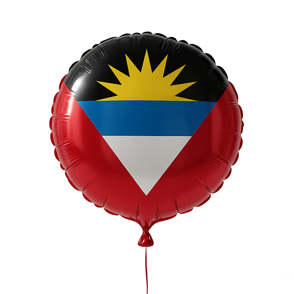 Foil Balloon Antigua Flag transparent background