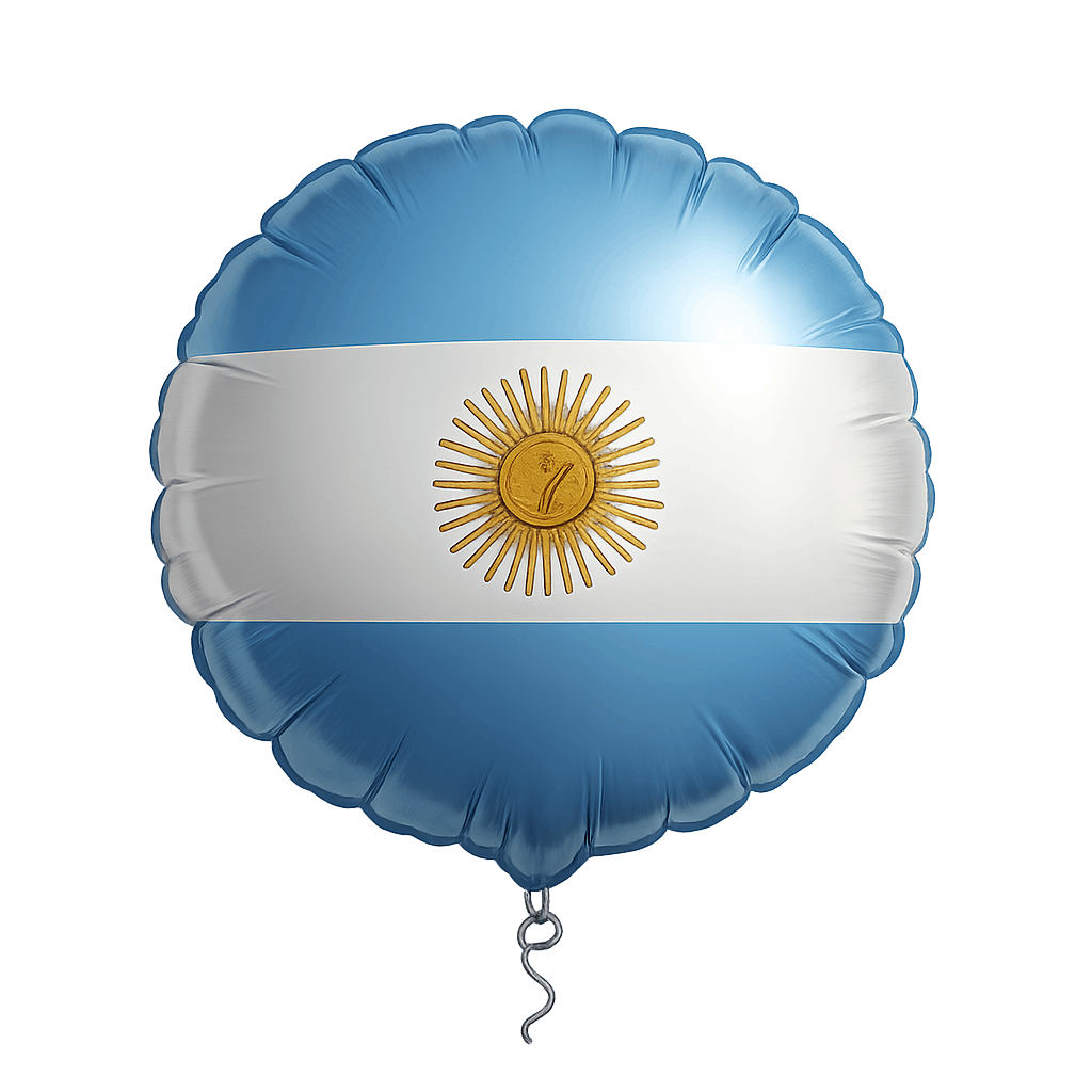 Foil Balloon Argentina Flag transparent background